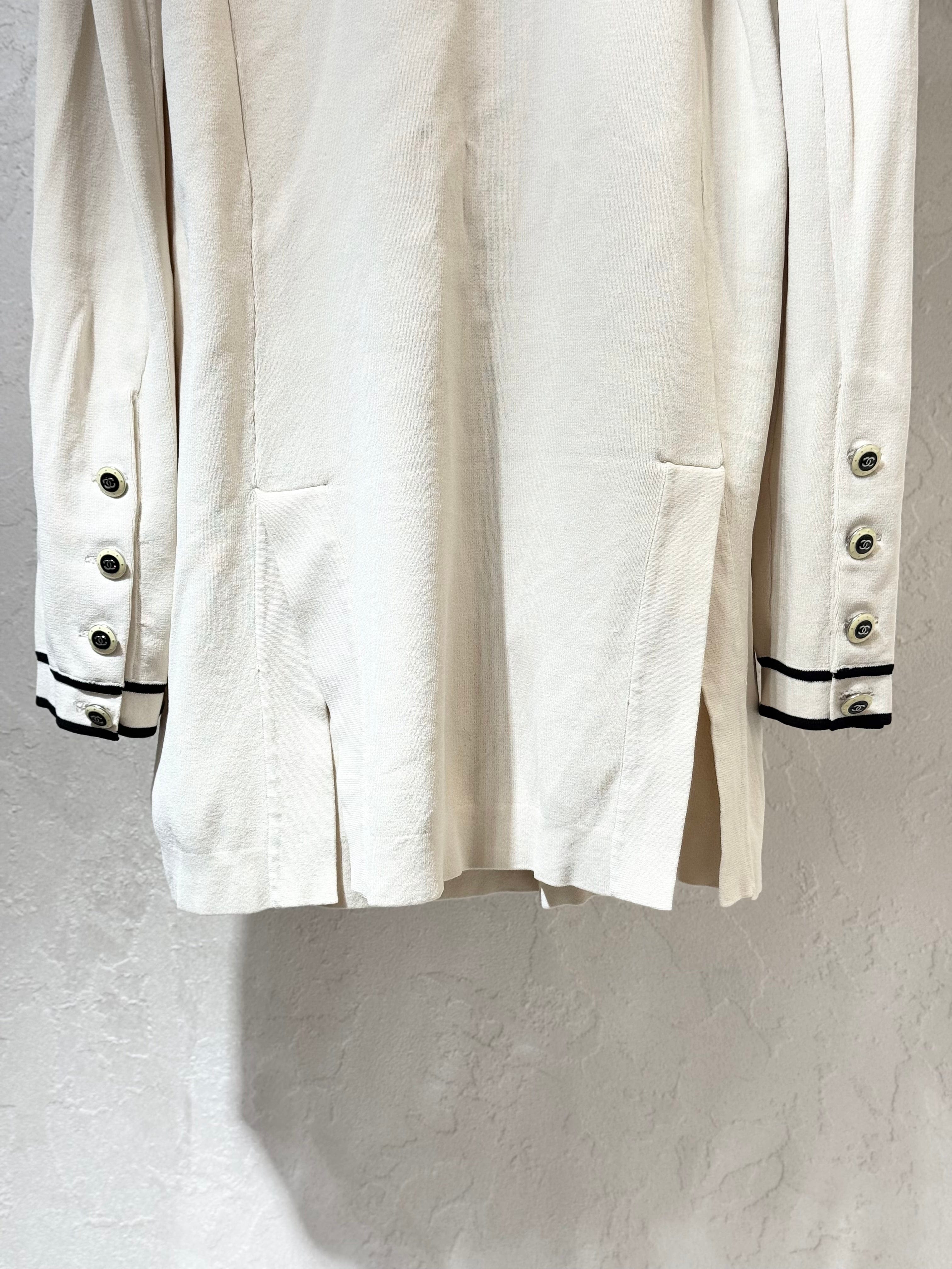 Chanel Chanel 2- Piece Cream Top and Cardigan Set Size 40