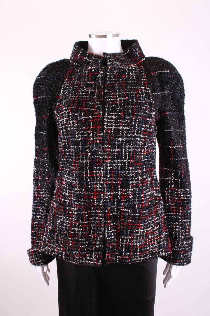 Chanel Chanel 2017 Tweed Jacket Black Glitter Tweed 12