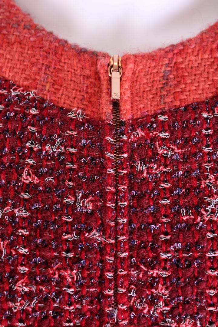 Chanel Chanel 2017 Tweed Jacket Red/ Orange 12