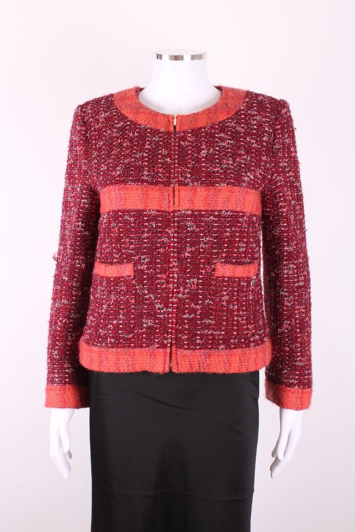 Chanel Chanel 2017 Tweed Jacket Red/ Orange 12