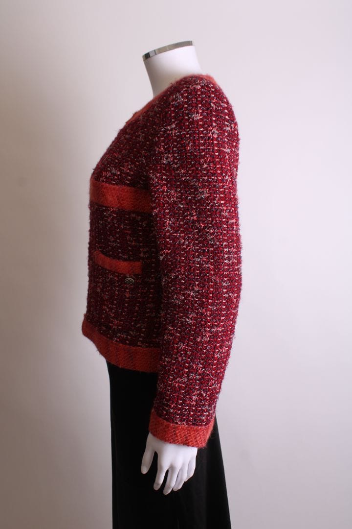Chanel Chanel 2017 Tweed Jacket Red/ Orange 12