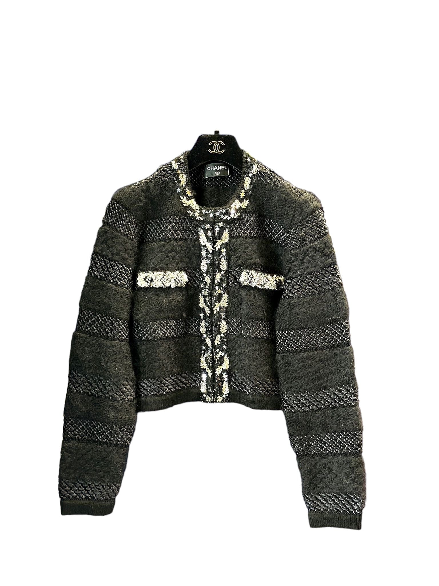 Chanel Chanel 2020 Chanel Black Sequin Jacket #34