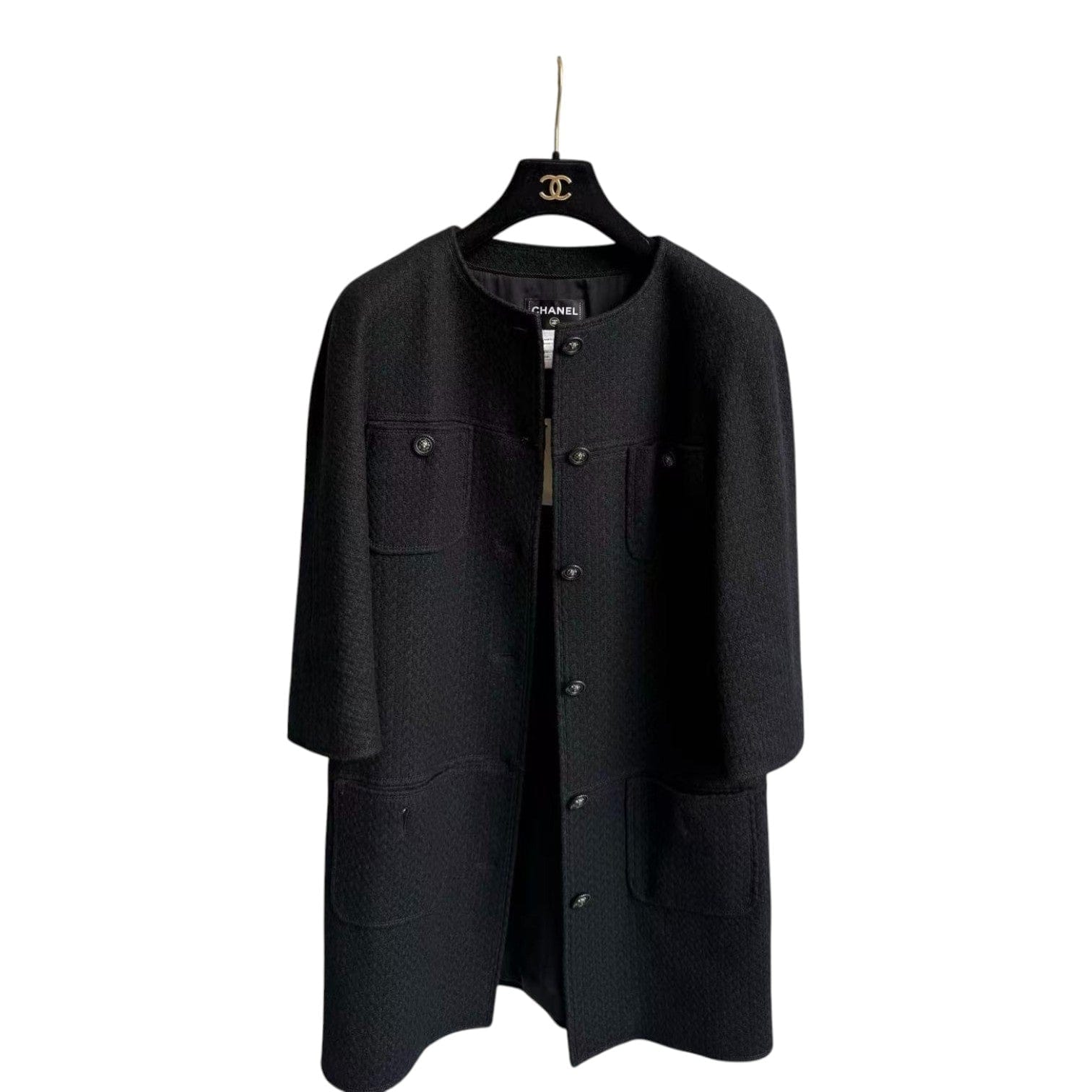 Chanel Chanel Black Tweed Jacket #38