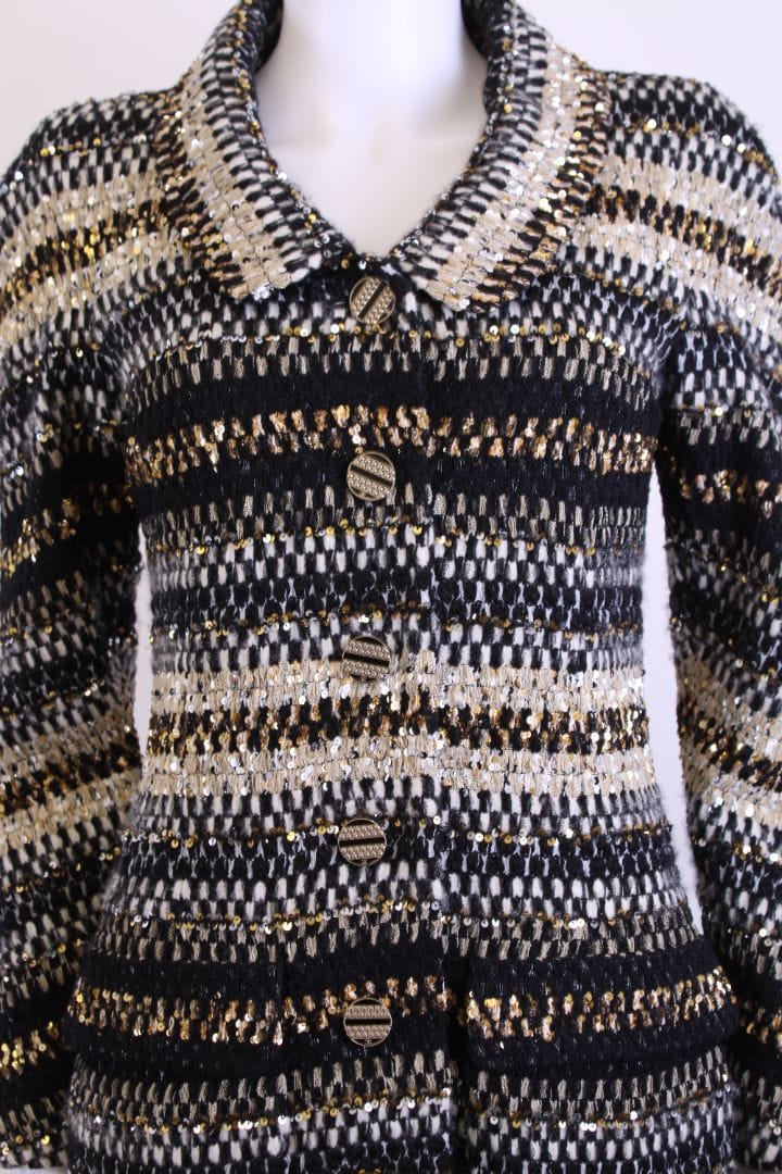 Chanel Chanel Runway Tweed Jacket Black 38