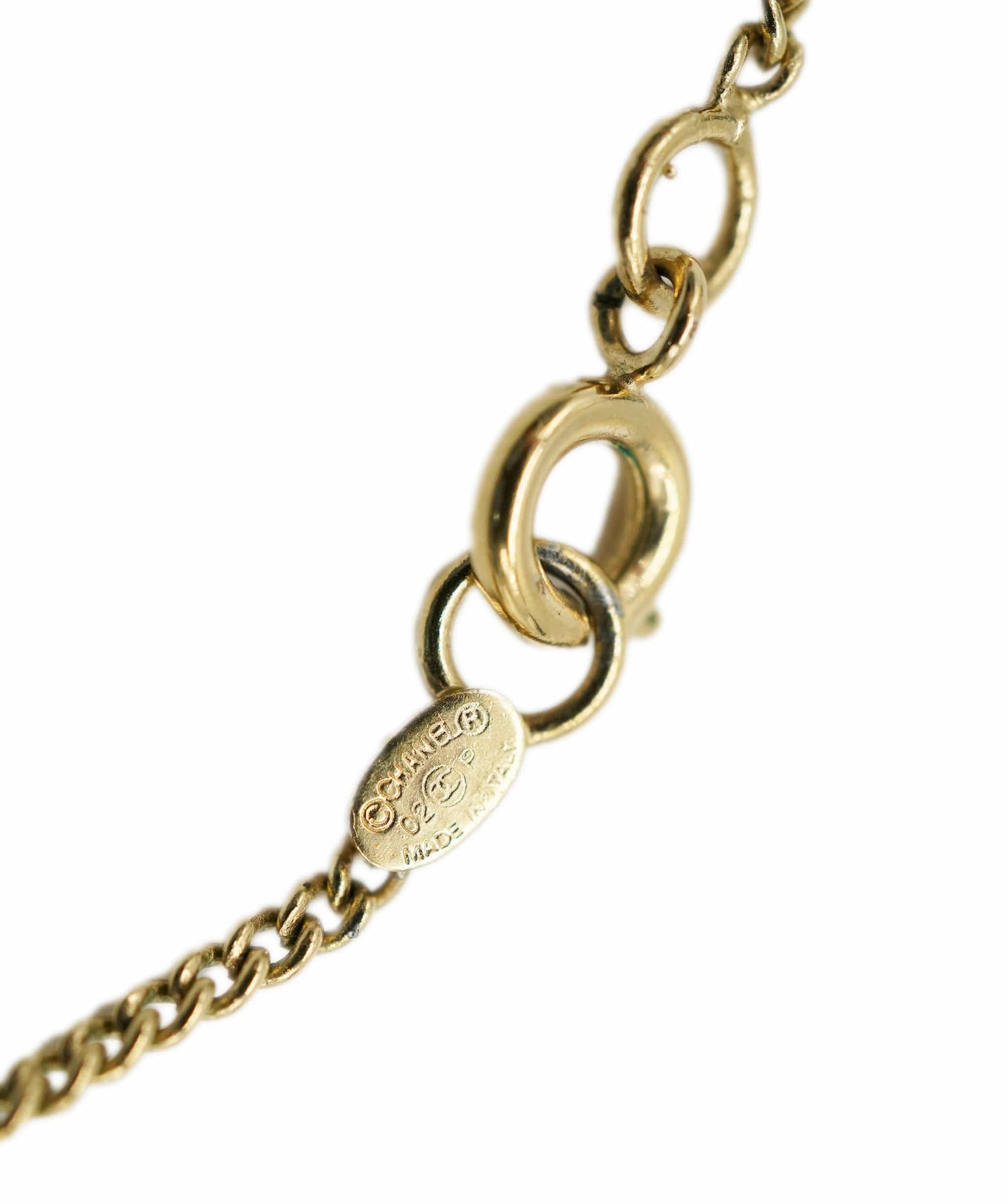 Chanel Chanel cream camellia flower pendant necklace - AJL0184