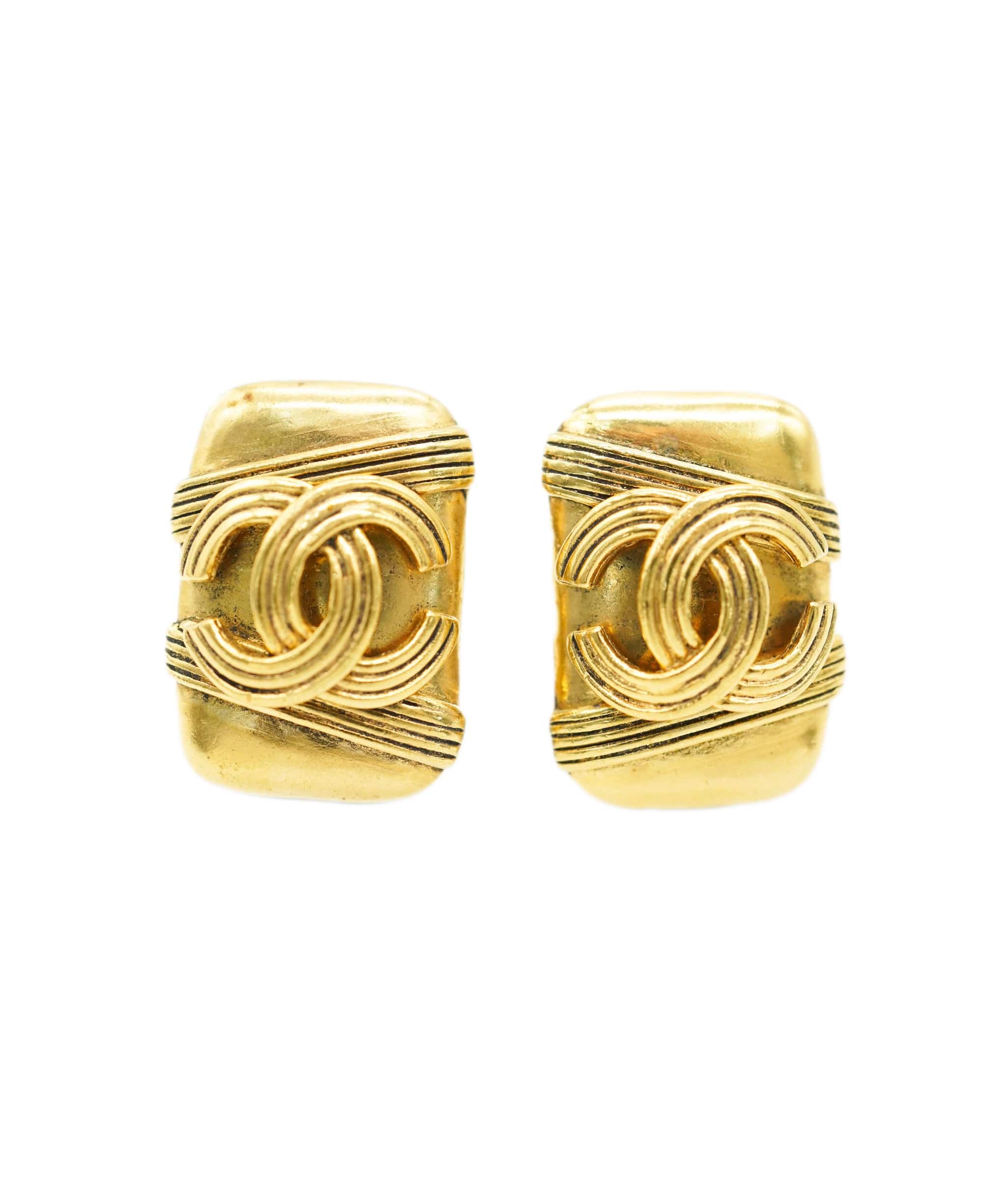 Chanel CHANEL EARRINGS SQUARE GOLD ACCESSORY 90271776	DBXS3625