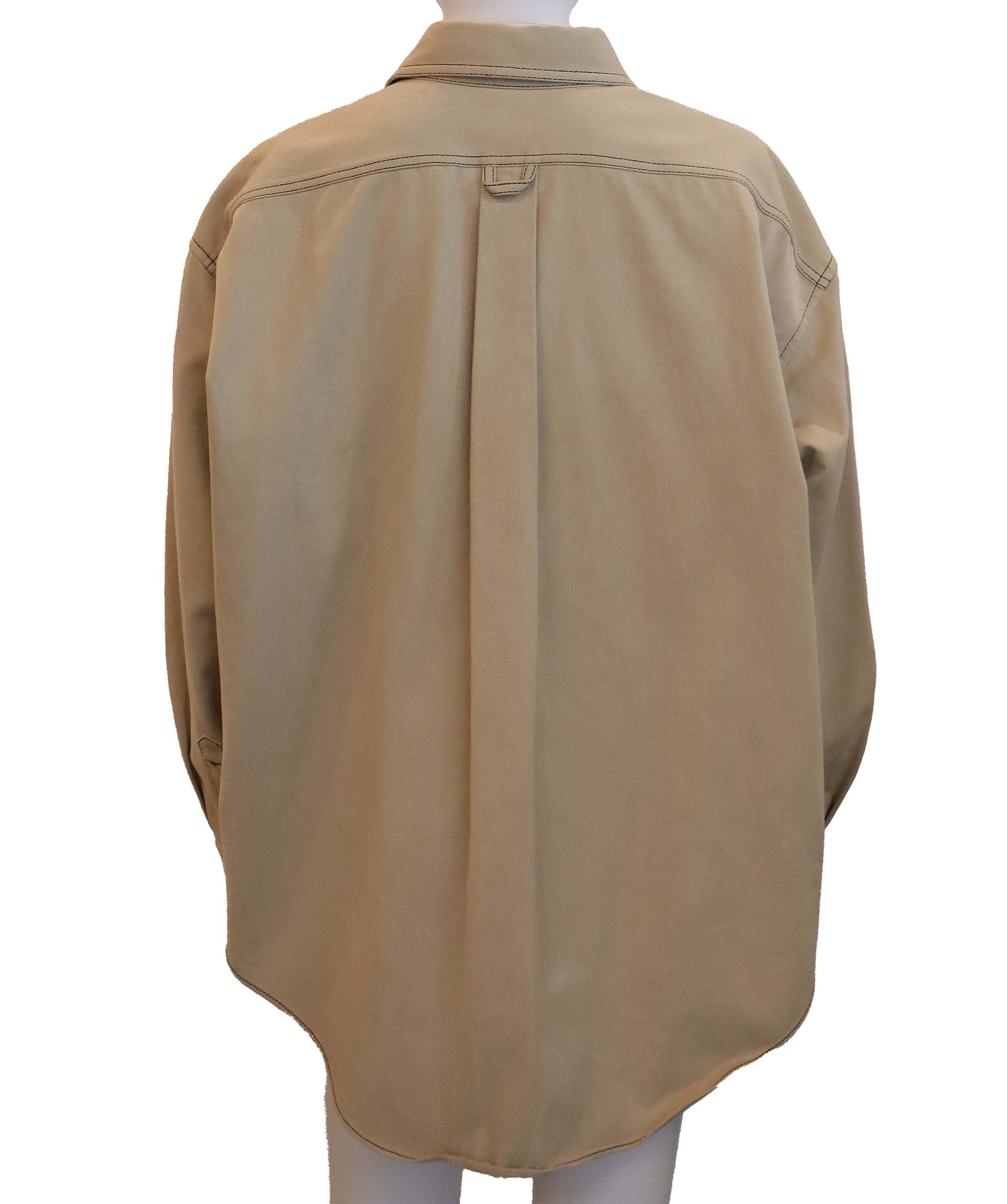 Chanel Chanel Gold Button Denim shirt Beige  DXBS6056
