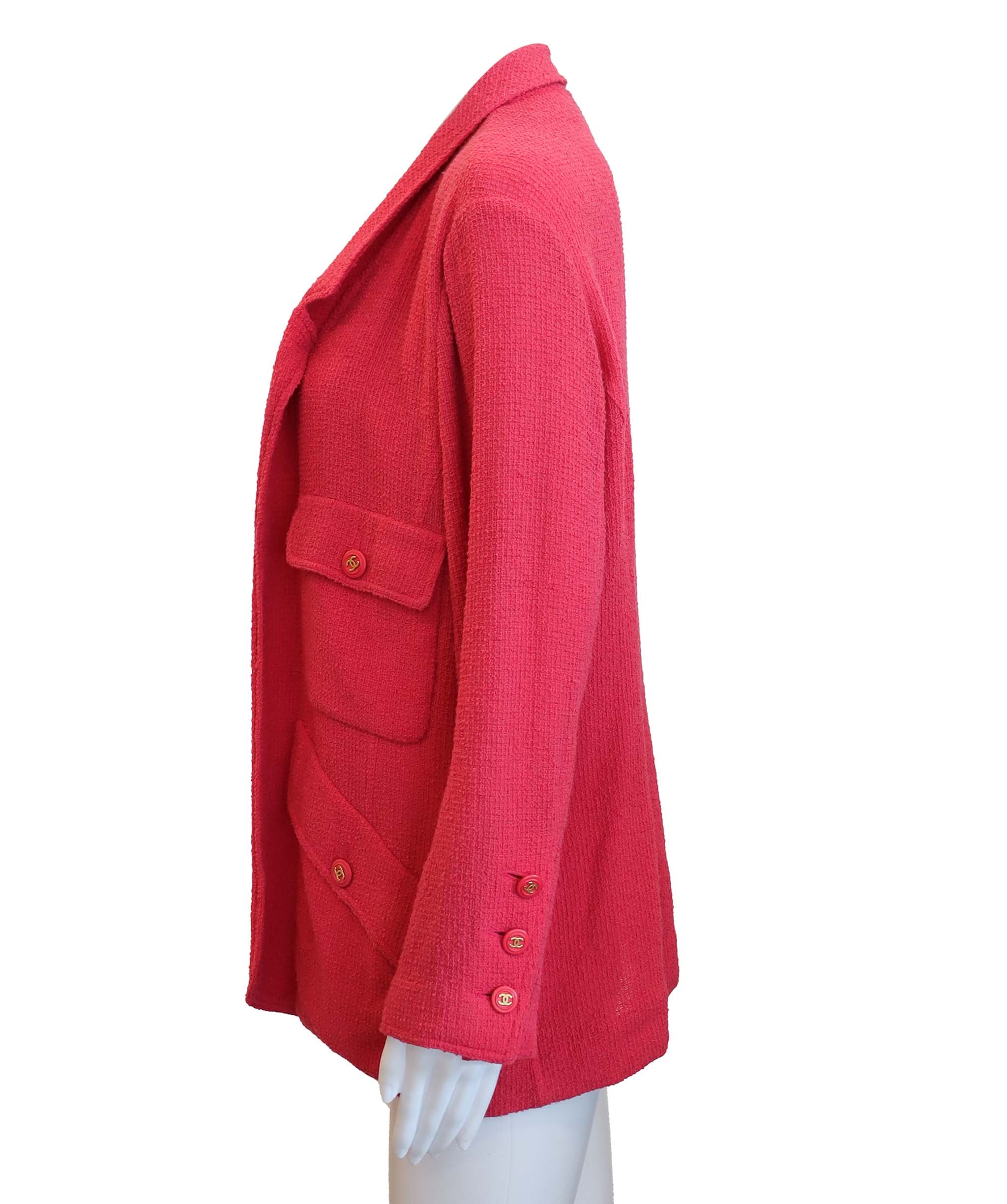 Chanel Chanel Open Front Jacket Pink DXBS6047