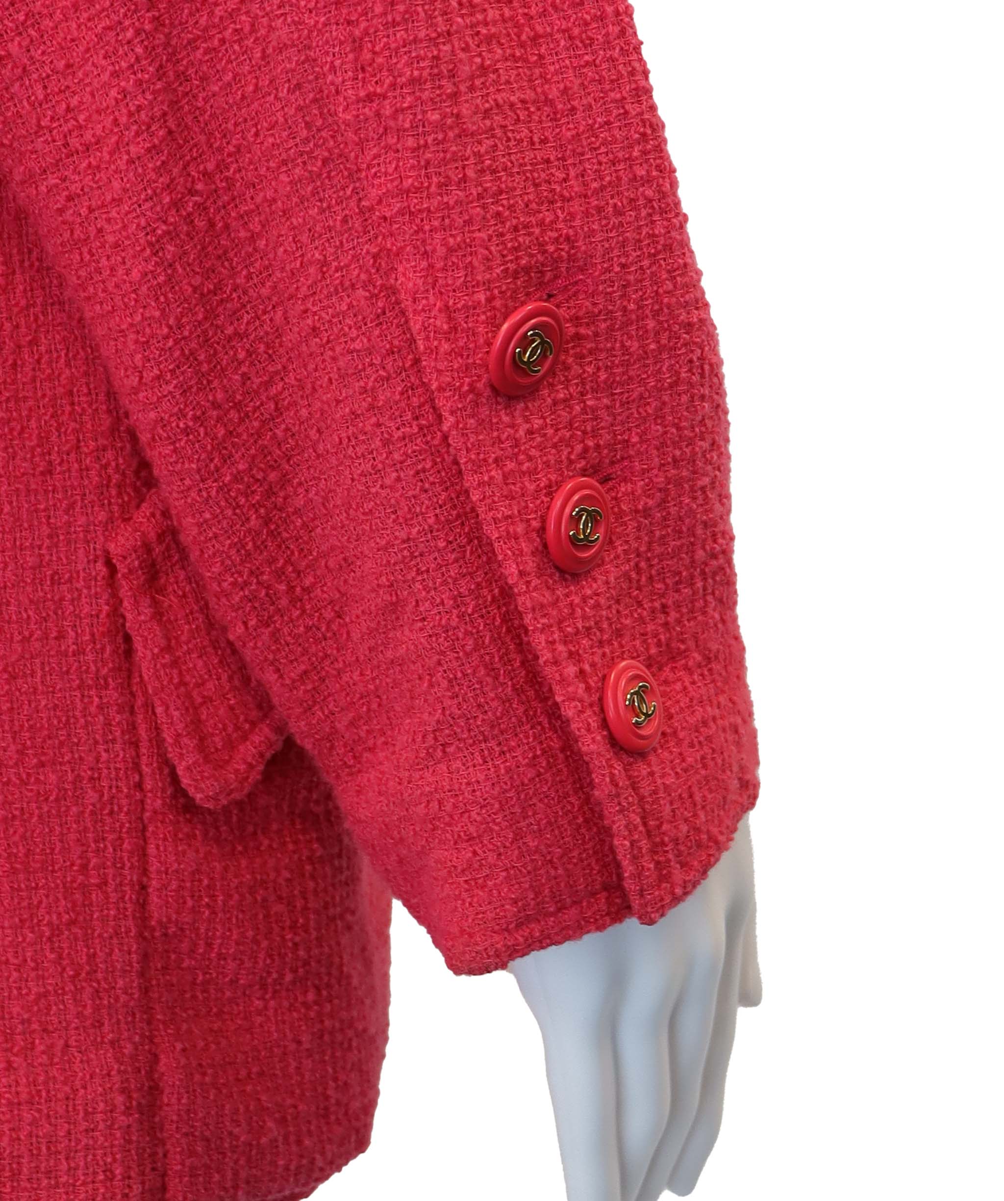 Chanel Chanel Open Front Jacket Pink DXBS6047
