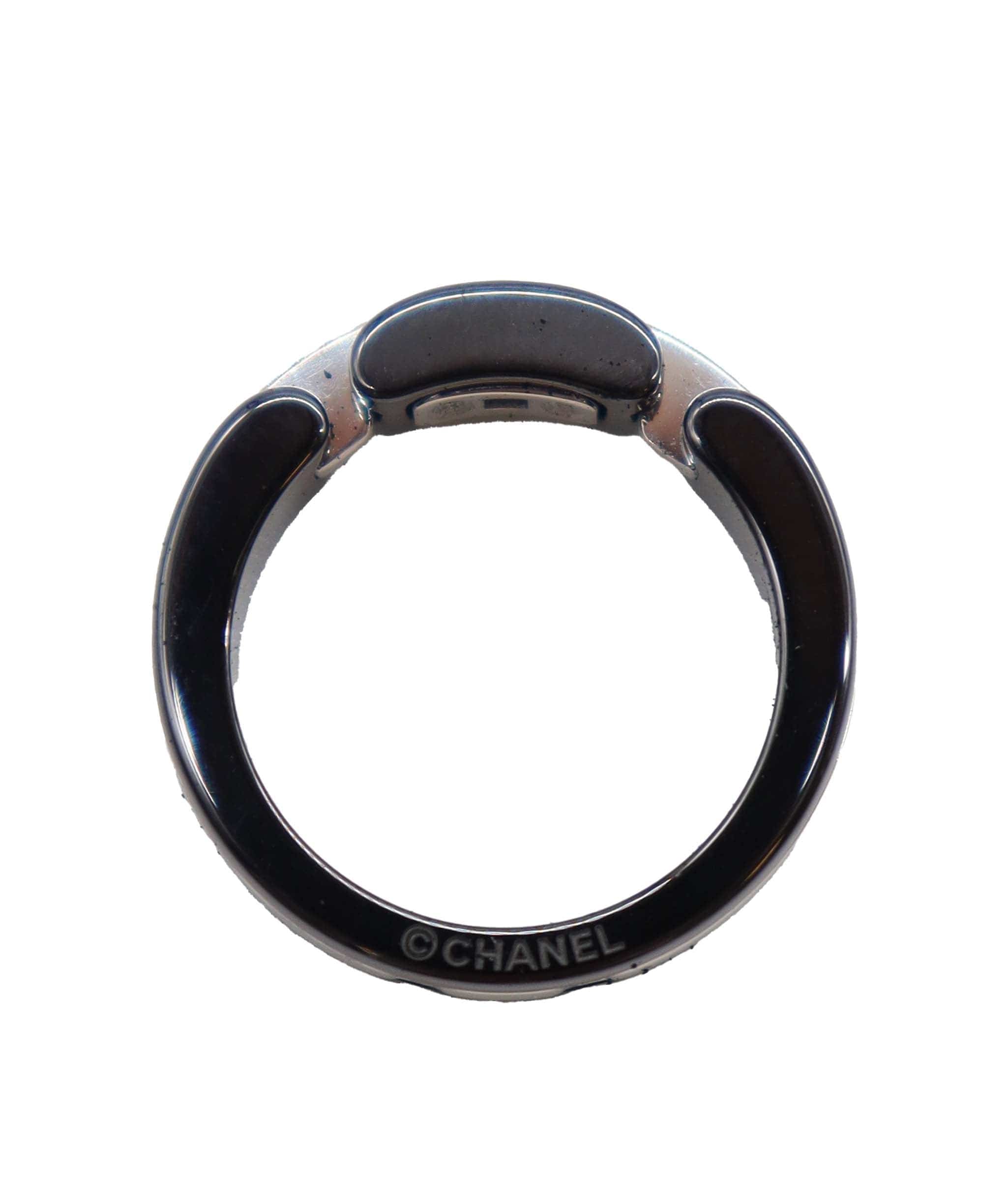 Chanel CHANEL ULTRA Ring Black Ceramic 18K WG 750 Size54 6.25-6.5(US) 90250380 DXBS3891