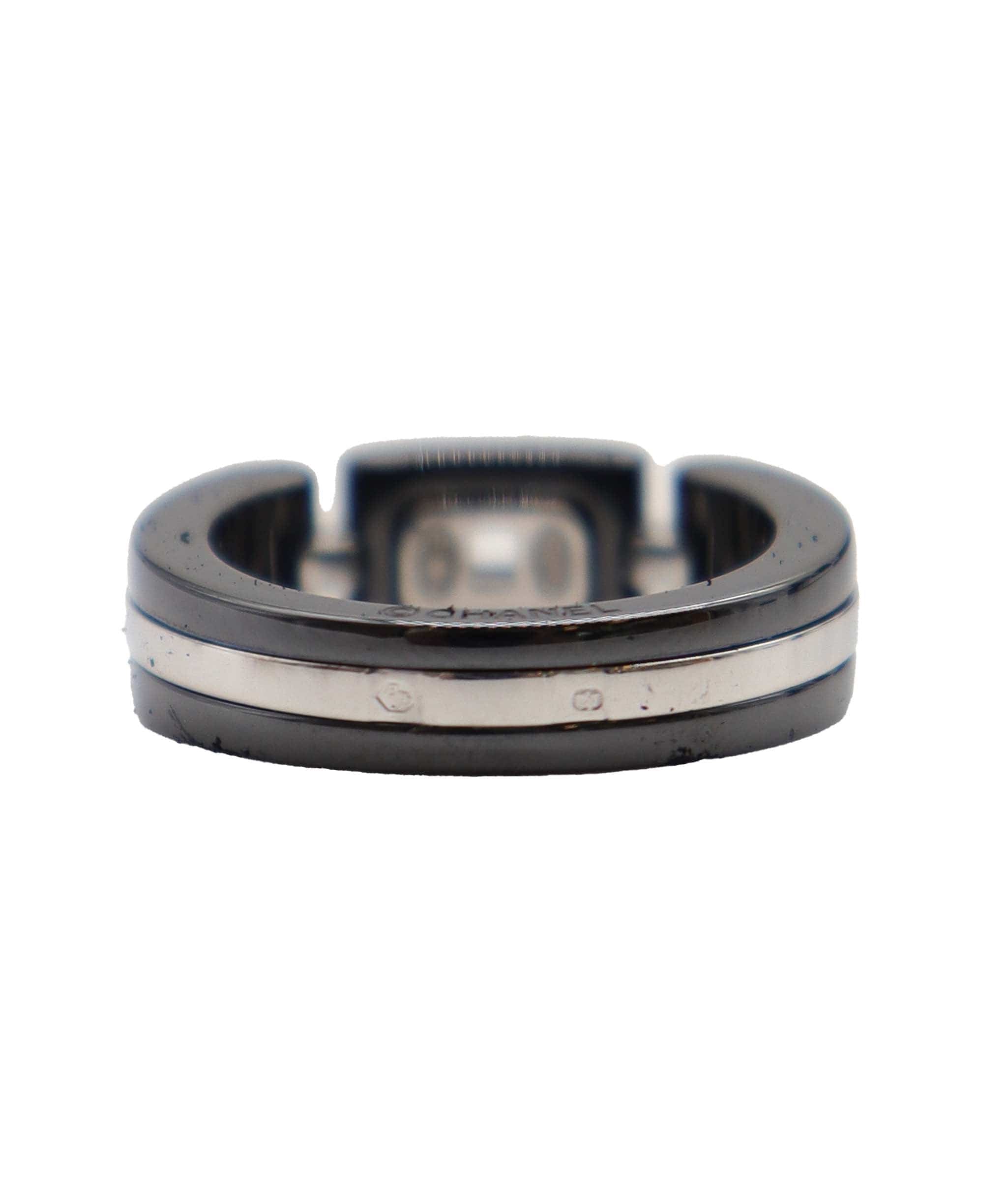 Chanel CHANEL ULTRA Ring Black Ceramic 18K WG 750 Size54 6.25-6.5(US) 90250380 DXBS3891