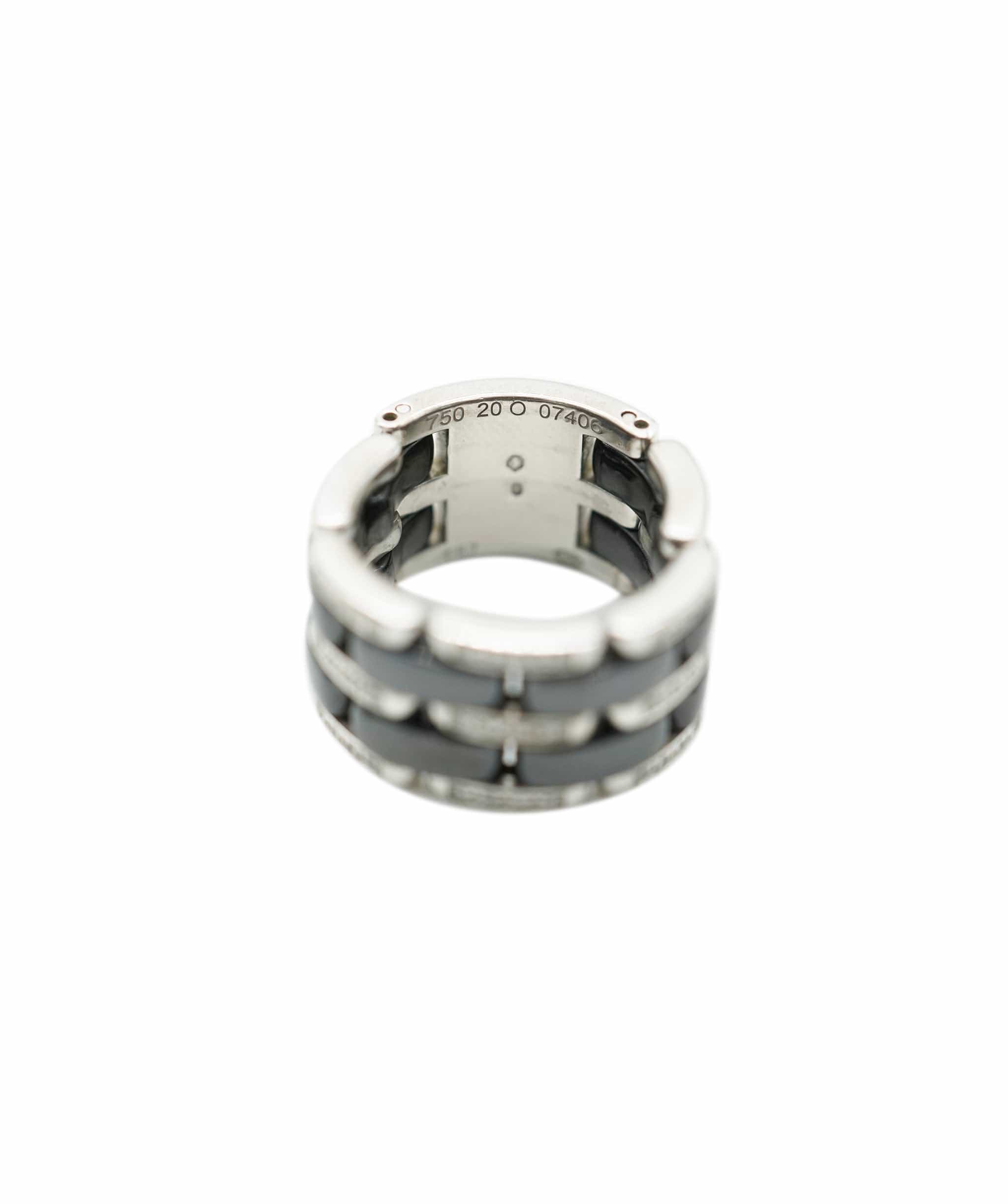 Chanel Chanel Ultra White Gold, Black Ceramic & Diamond Ring With ABC0659