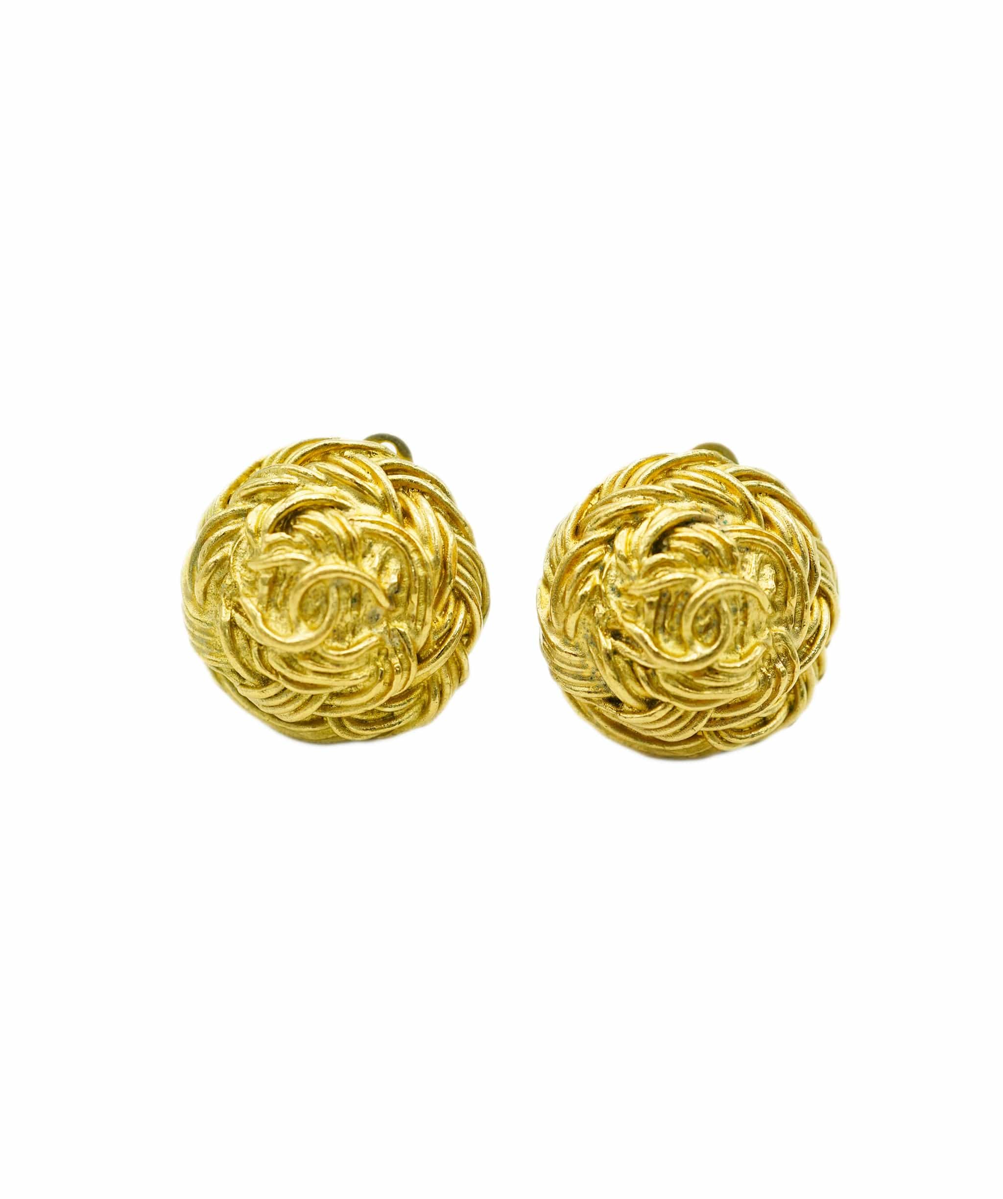 Chanel CHANEL Vintage 95P CC Cocomark Clip-On Earrings DBXS2111