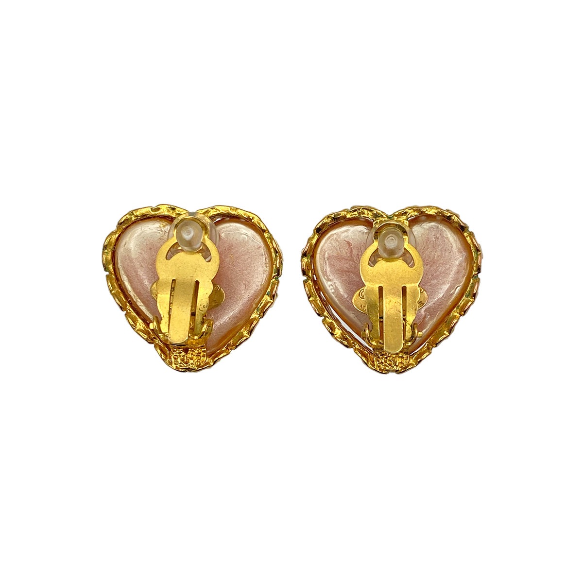 Chanel CHANEL VINTAGE EARRINGS COCOMARK HEART FAUX PEARL ACCESSORY 28 90269934