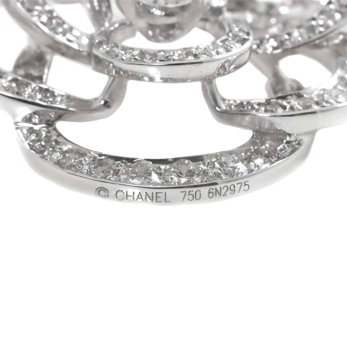 CHANEL CHANEL Camelia Necklace MM Diamond 18K White Gold 750 90290527