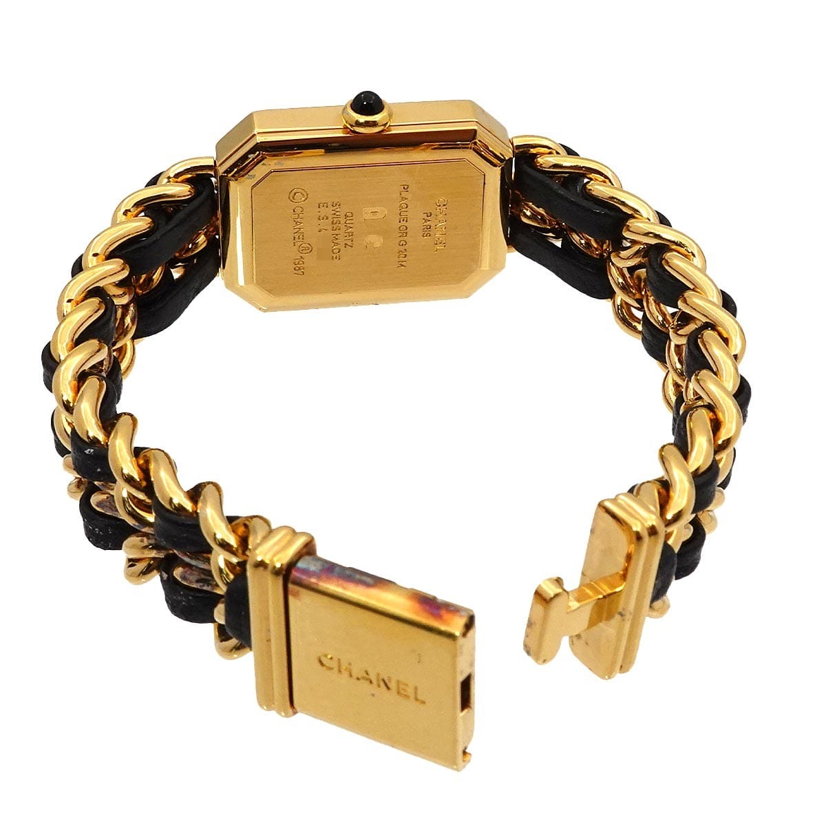 CHANEL CHANEL Premiere Size M H0001 Vintage Quartz Black Dial Ladies Watch 90295703