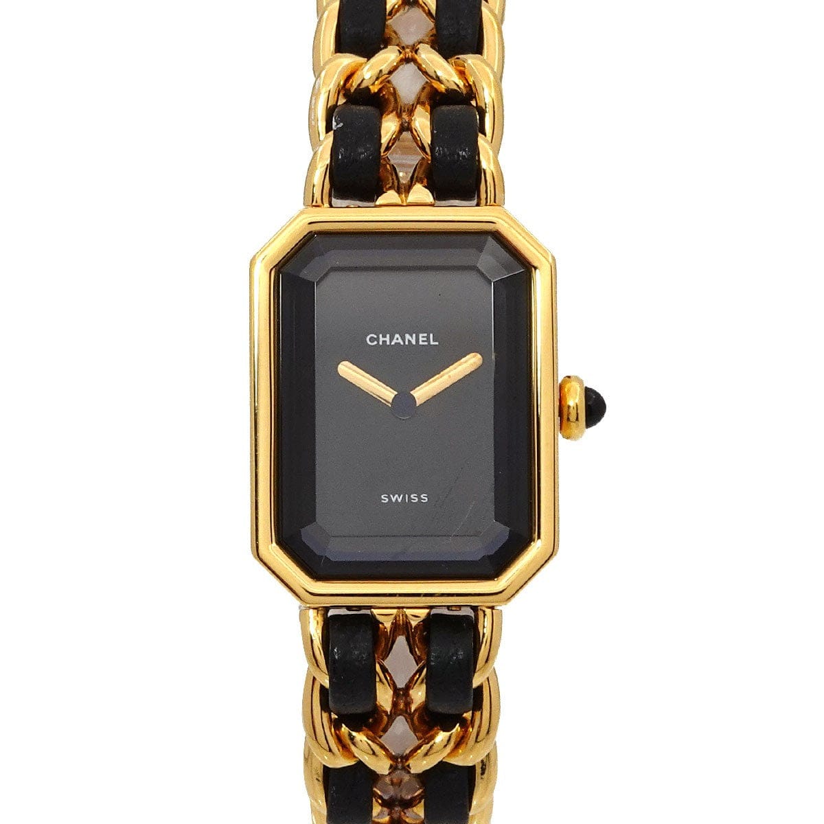CHANEL CHANEL Premiere Size M H0001 Vintage Quartz Black Dial Ladies Watch 90295703