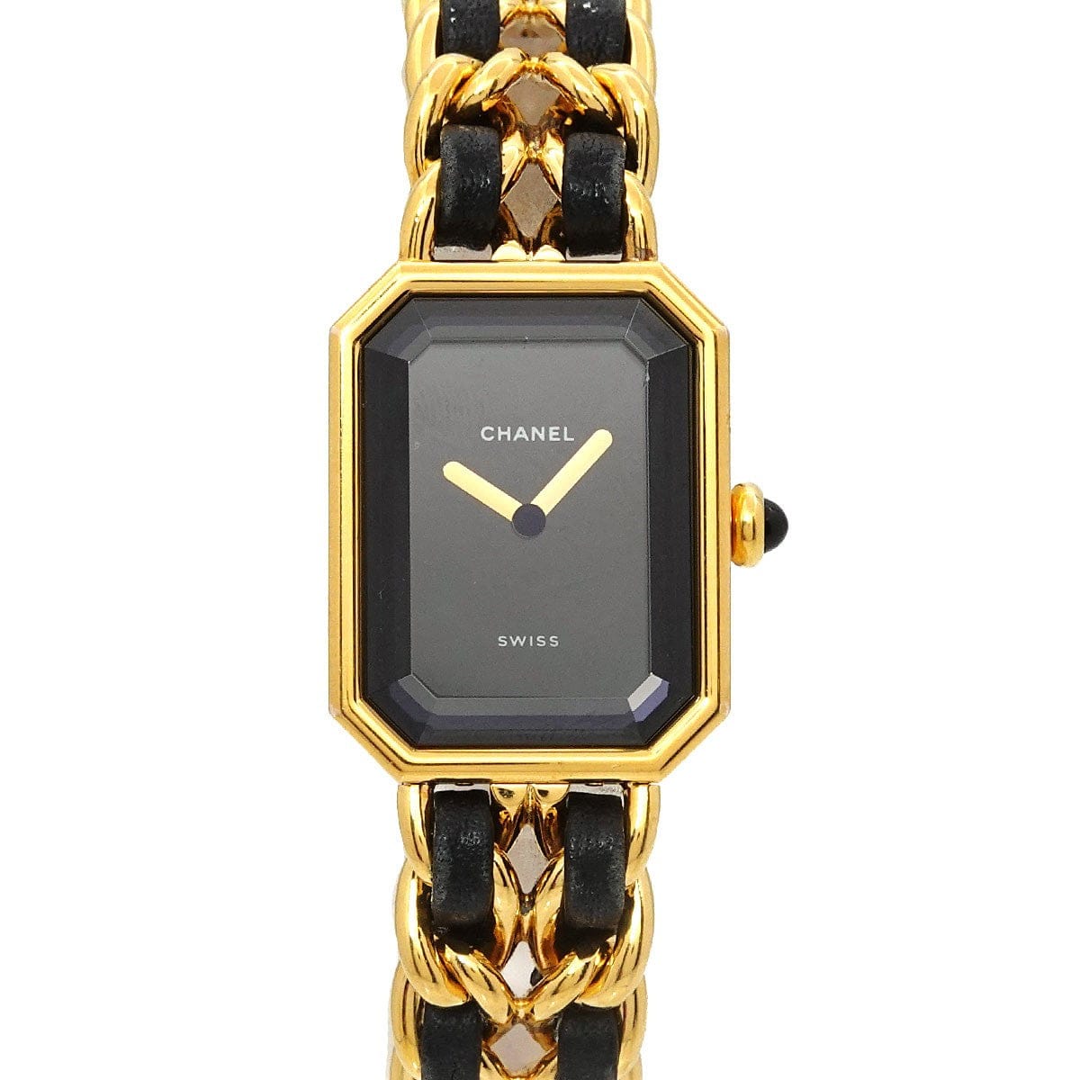 CHANEL CHANEL Premiere Size M H0001 Vintage Quartz Black Dial Ladies Watch 90310489