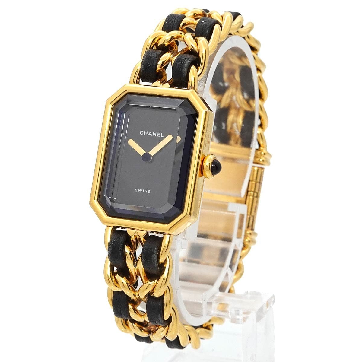 CHANEL CHANEL Premiere Size M H0001 Vintage Quartz Black Dial Ladies Watch 90310489
