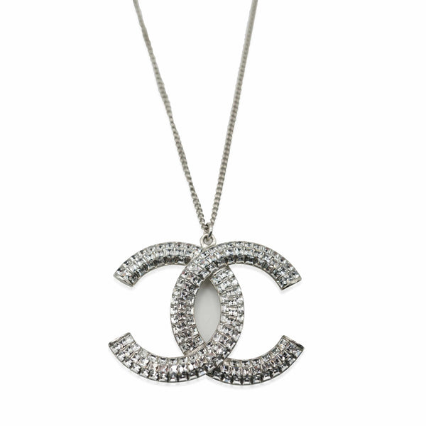 Chanel Chanel 2016 CC Strass Silver Tone Pendant On Chain