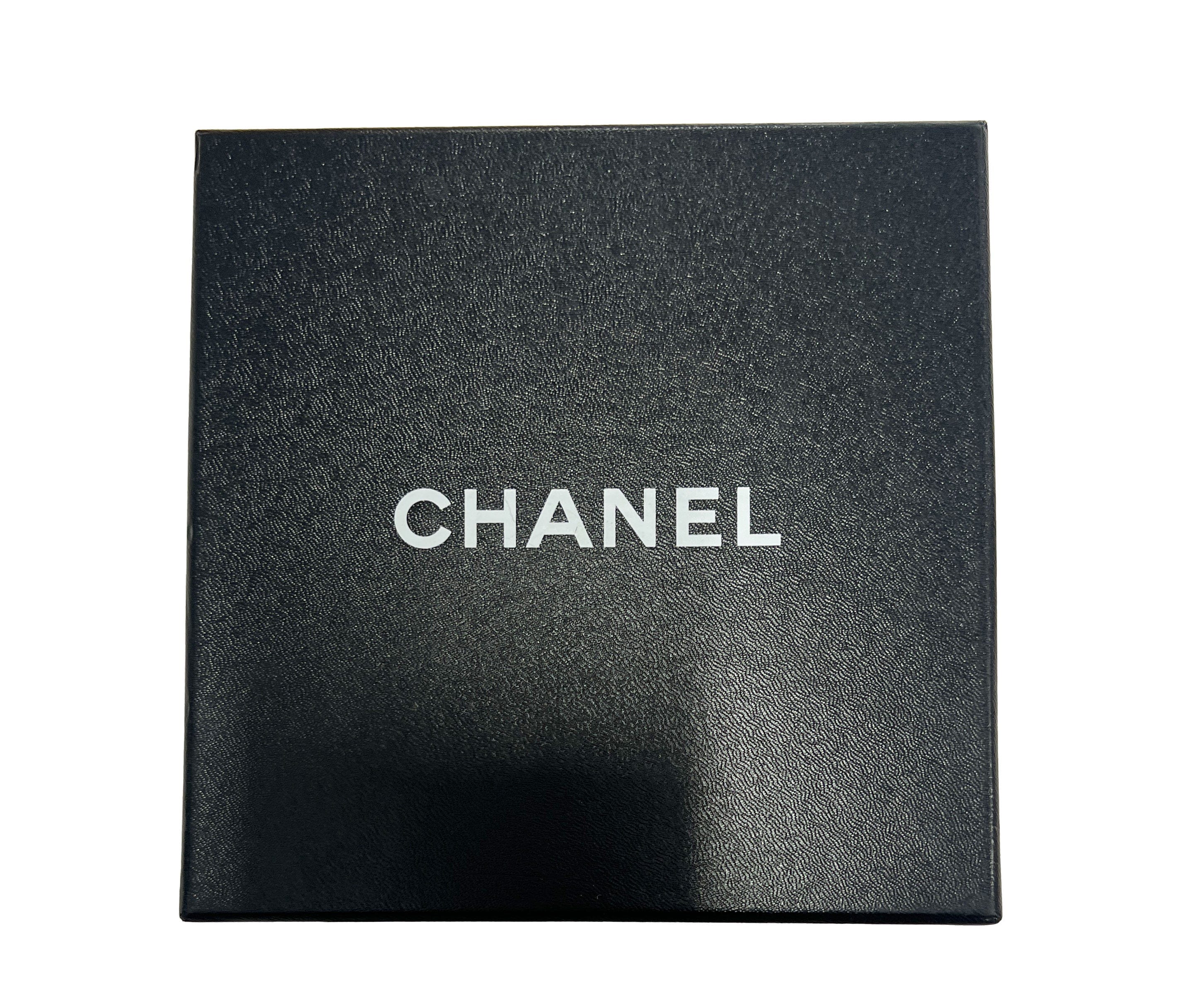 Chanel Ruthenium Chanel 2009 CC Black & Purple Bead Long Necklace With CC