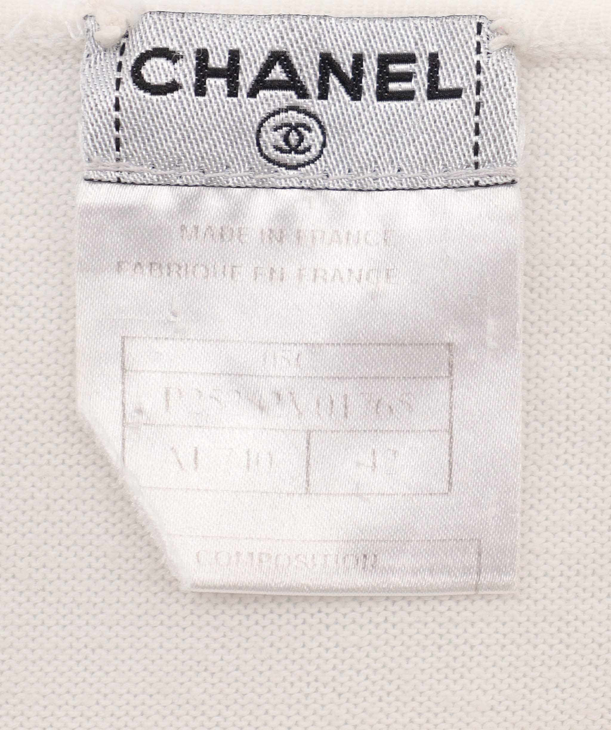 Chanel Chanel CC Knit Top White DXBS1874