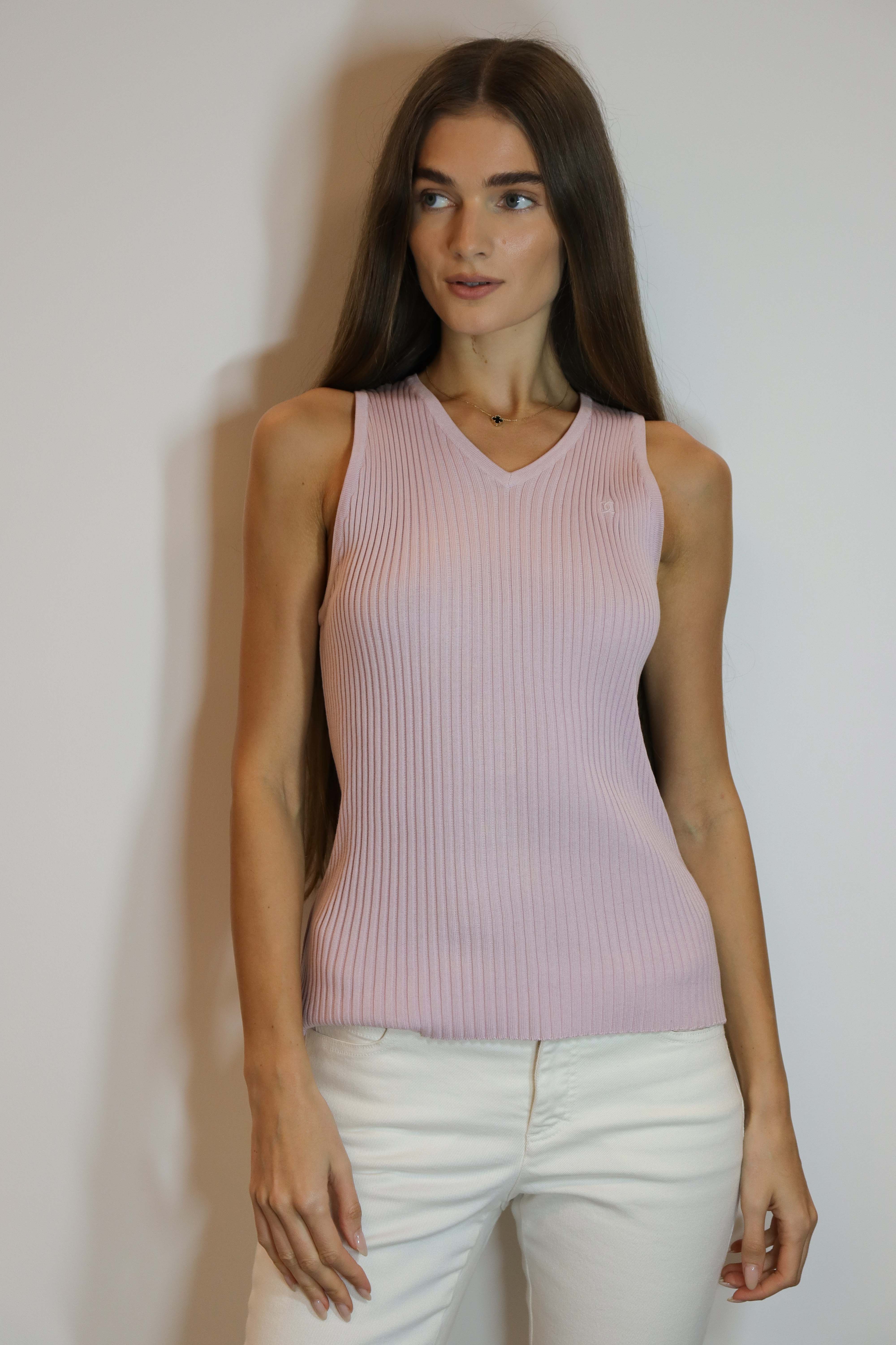 Chanel Chanel CC Ribbed Tank Top - DXBS1882