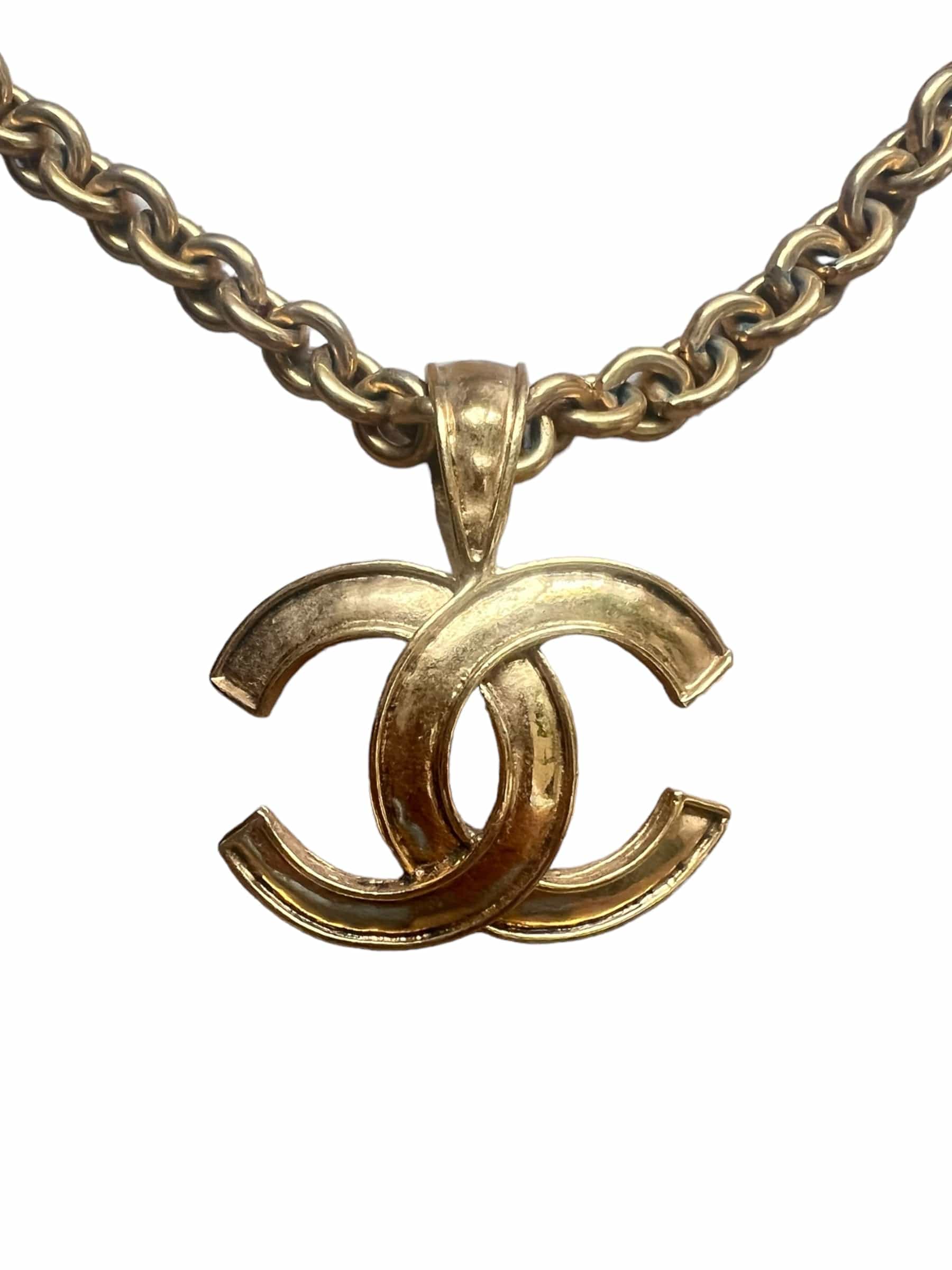 Chanel Chanel Coco Mark 94p Chain Necklace UKL1381