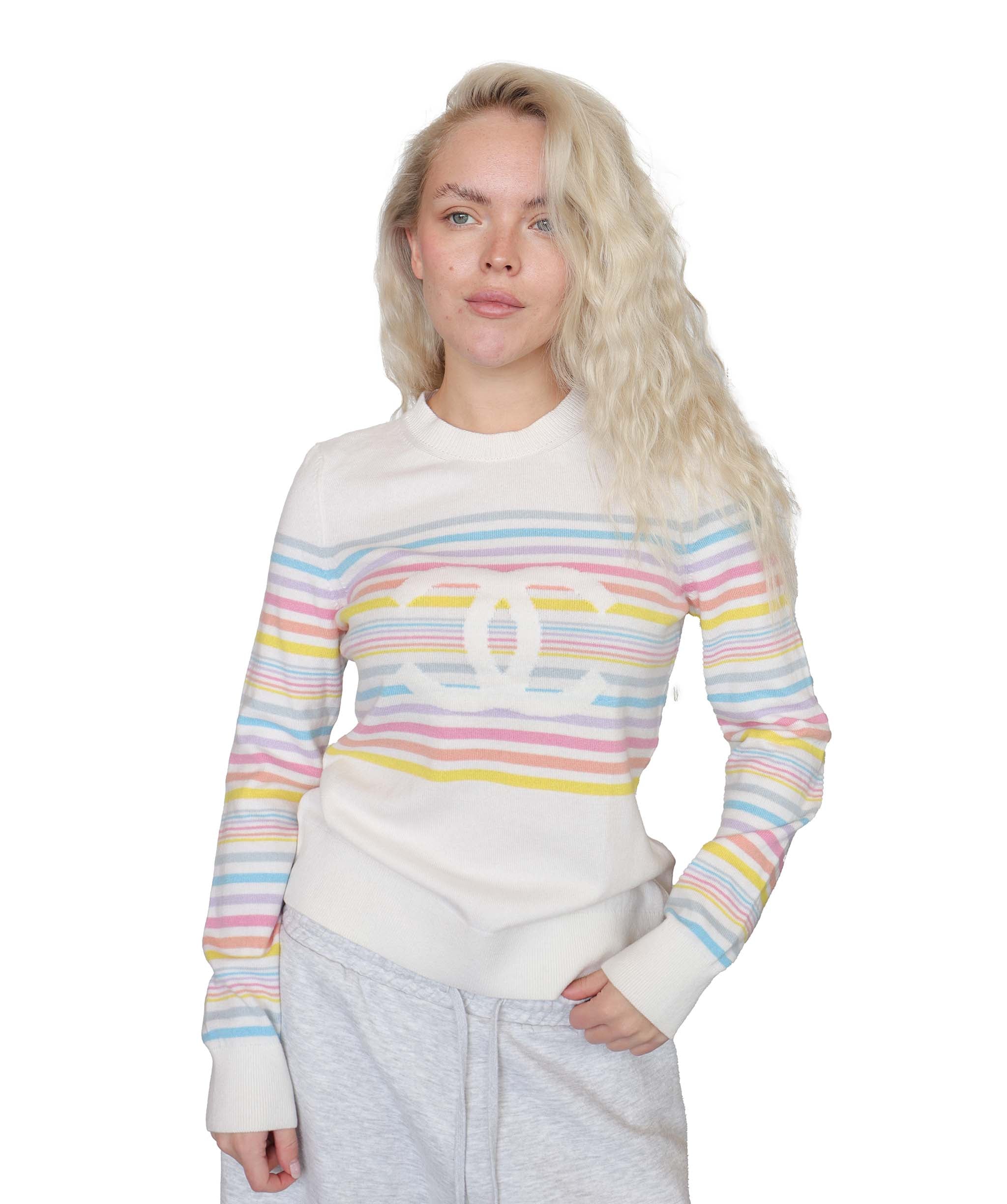 Chanel chanel knit rainbow/ white  DXBS2057