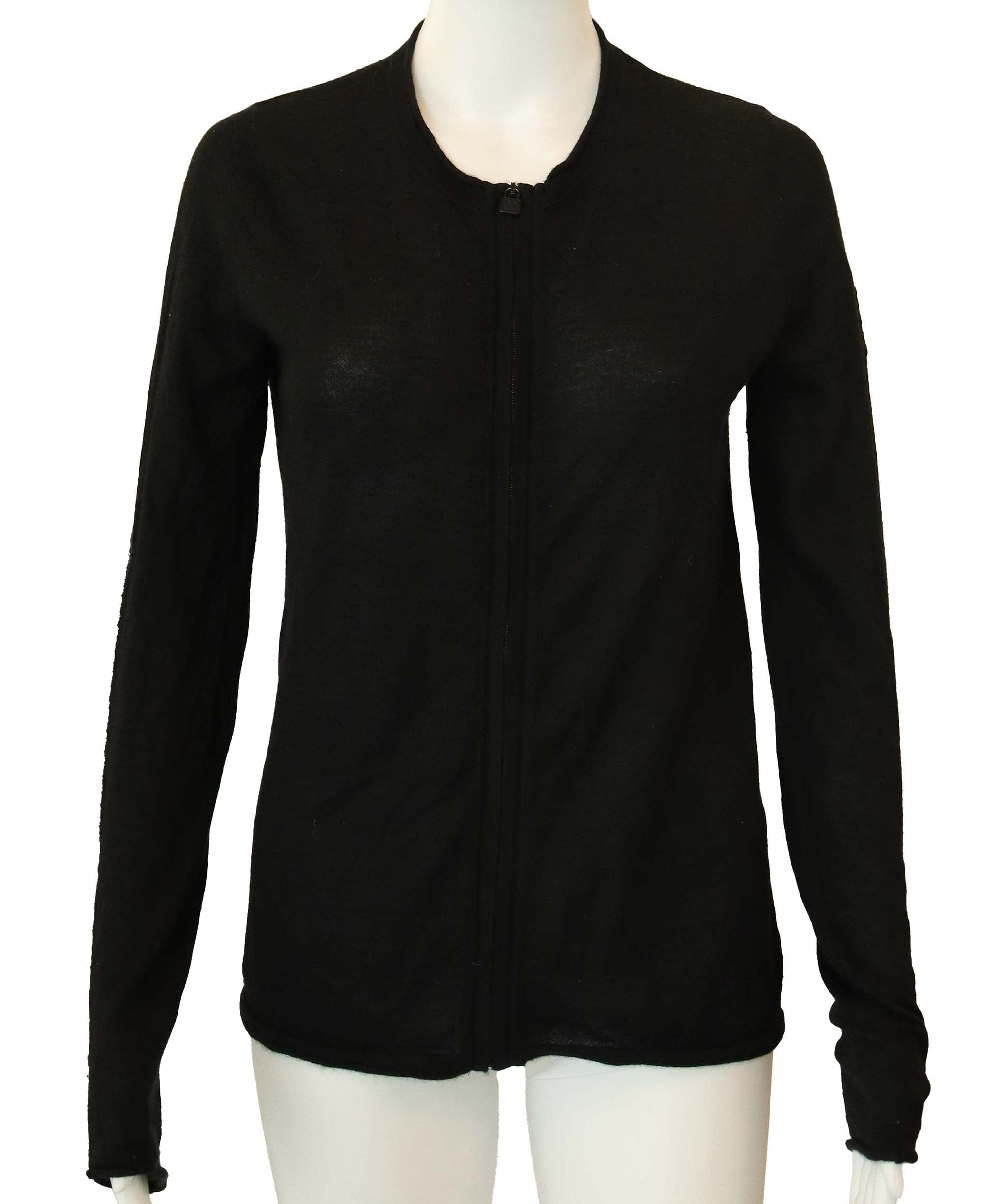 Chanel Chanel Sport Logo Cashmere Zipped Jacket Black DXBS2021