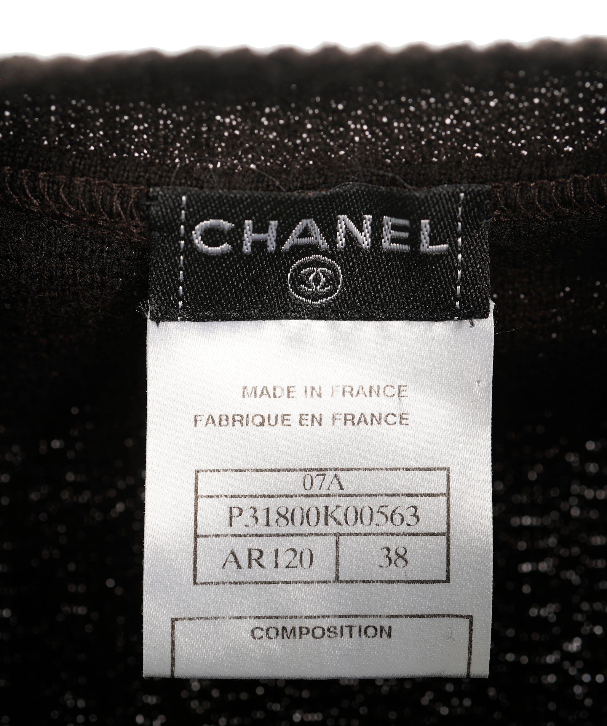 Chanel Chanel 07A CC Knit Top Brown ASL10699