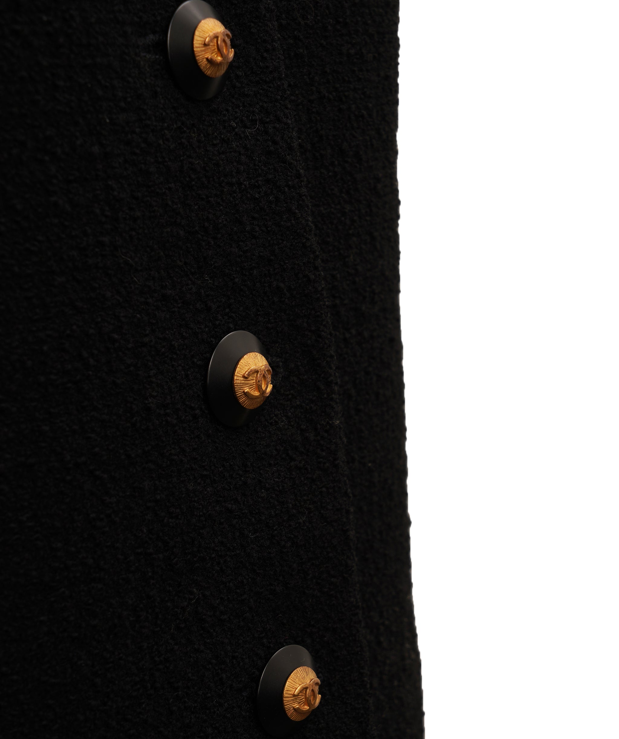 Chanel Chanel 1993 Autumn Black And Cream Tweed Skirt Suit Size 40 ALTC1004
