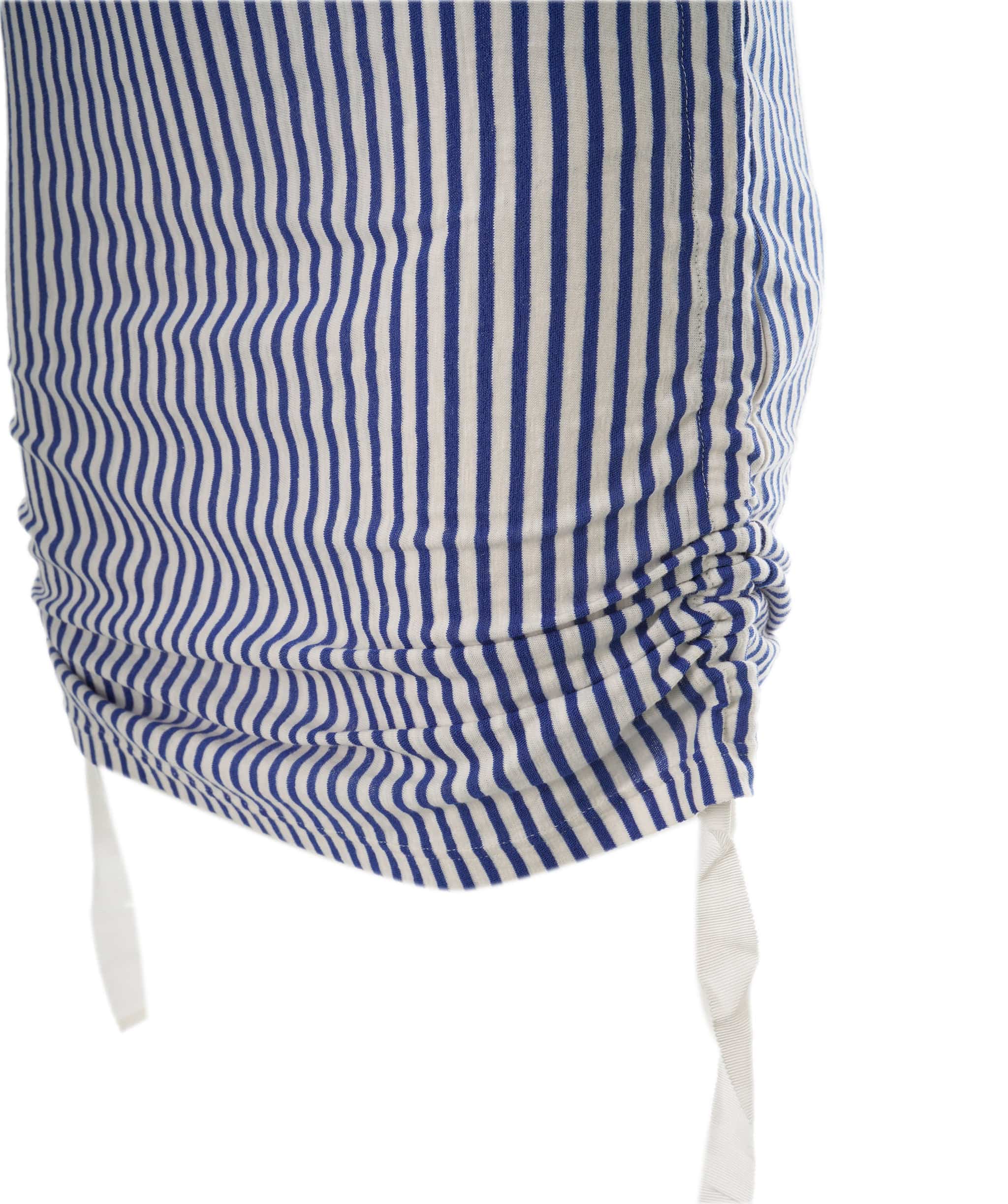 Chanel Chanel 19C La Pausa Blue Striped CC Rushed T-Shirt Dress ALC1858