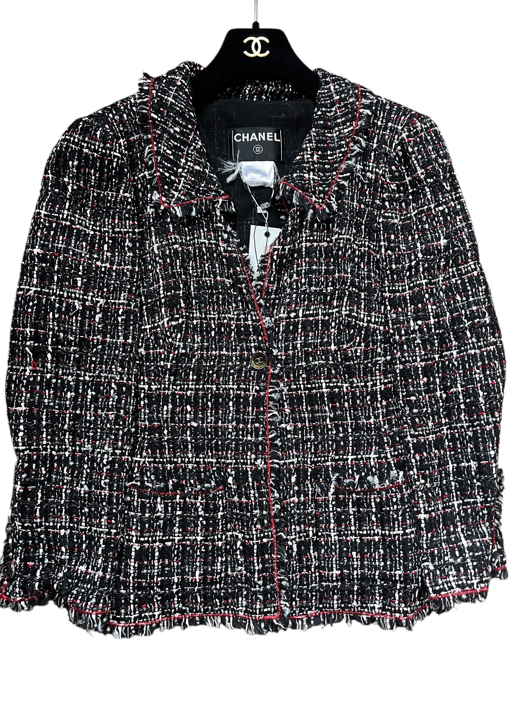 Chanel Chanel 2005 Black/Red Tweed Jacket DXBK0067