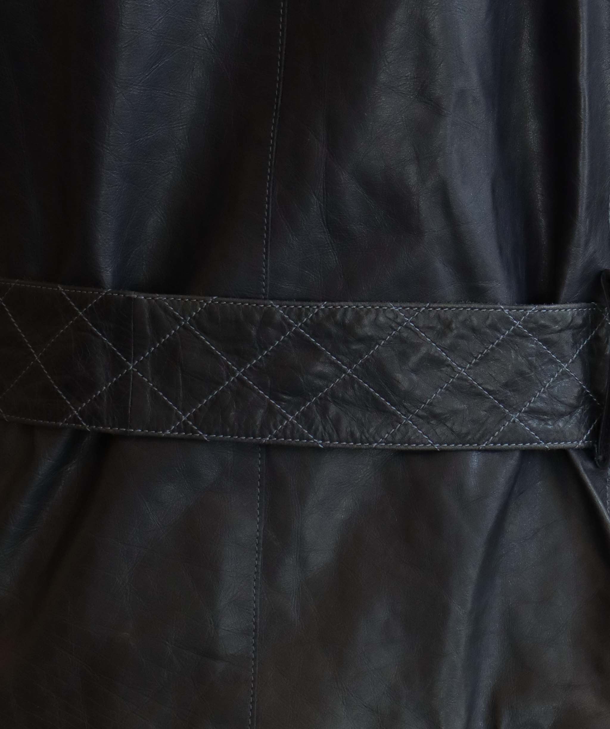 Chanel Chanel 2006P Navy Aged Leather Blazer