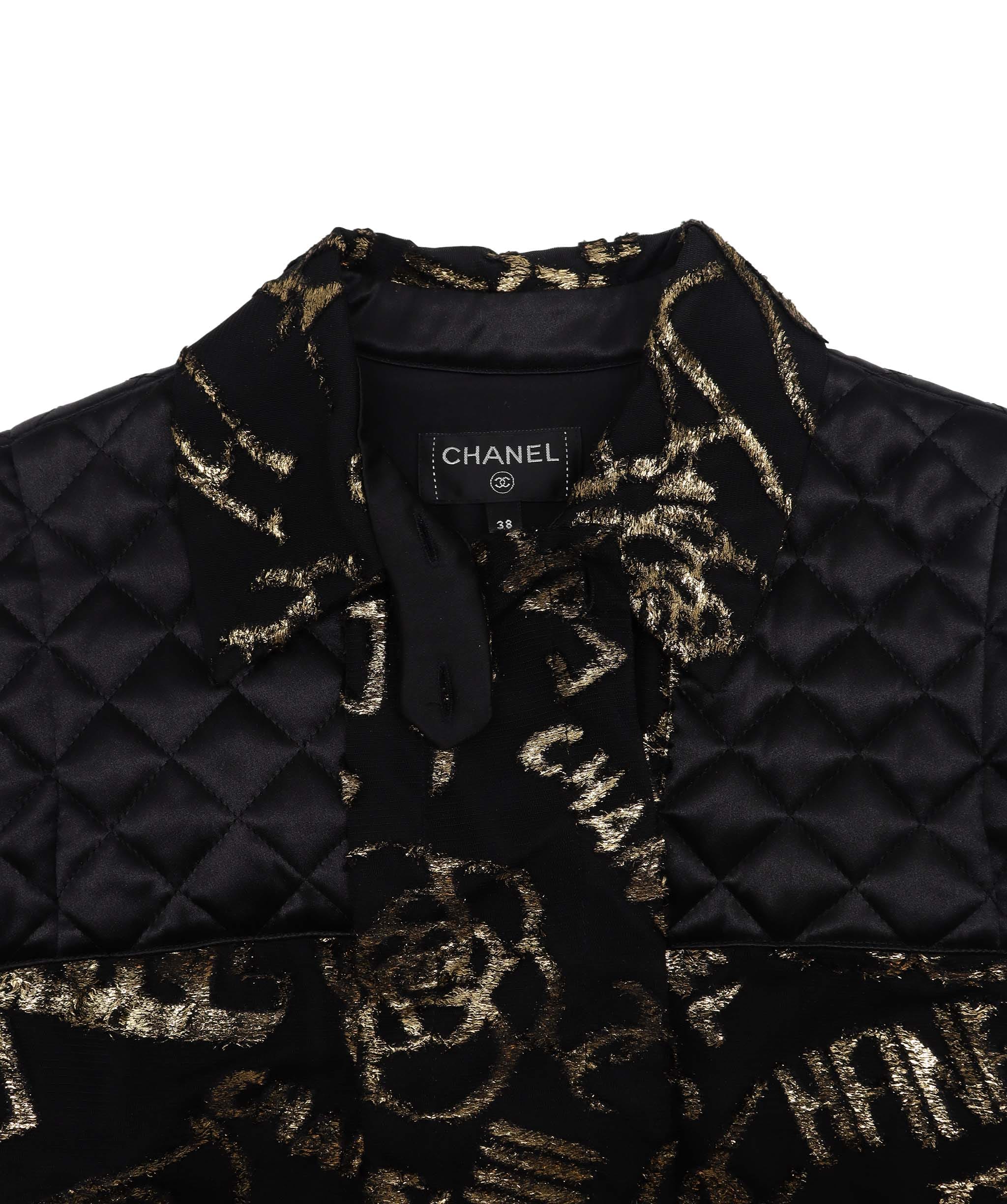 Chanel Chanel 2019 Egyptian Collection Metiers D'Arts Graffiti Logo Shirt Jacket - DXBK0185