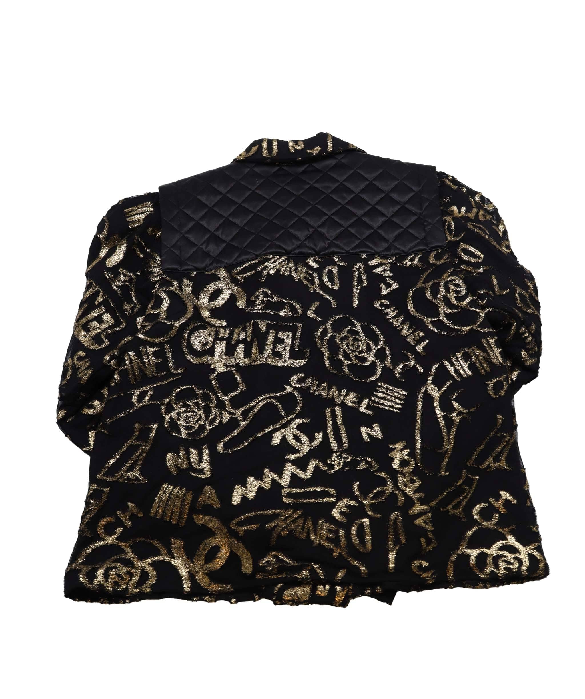 Chanel Chanel 2019 Egyptian Collection Metiers D'Arts Graffiti Logo Shirt Jacket - DXBK0185