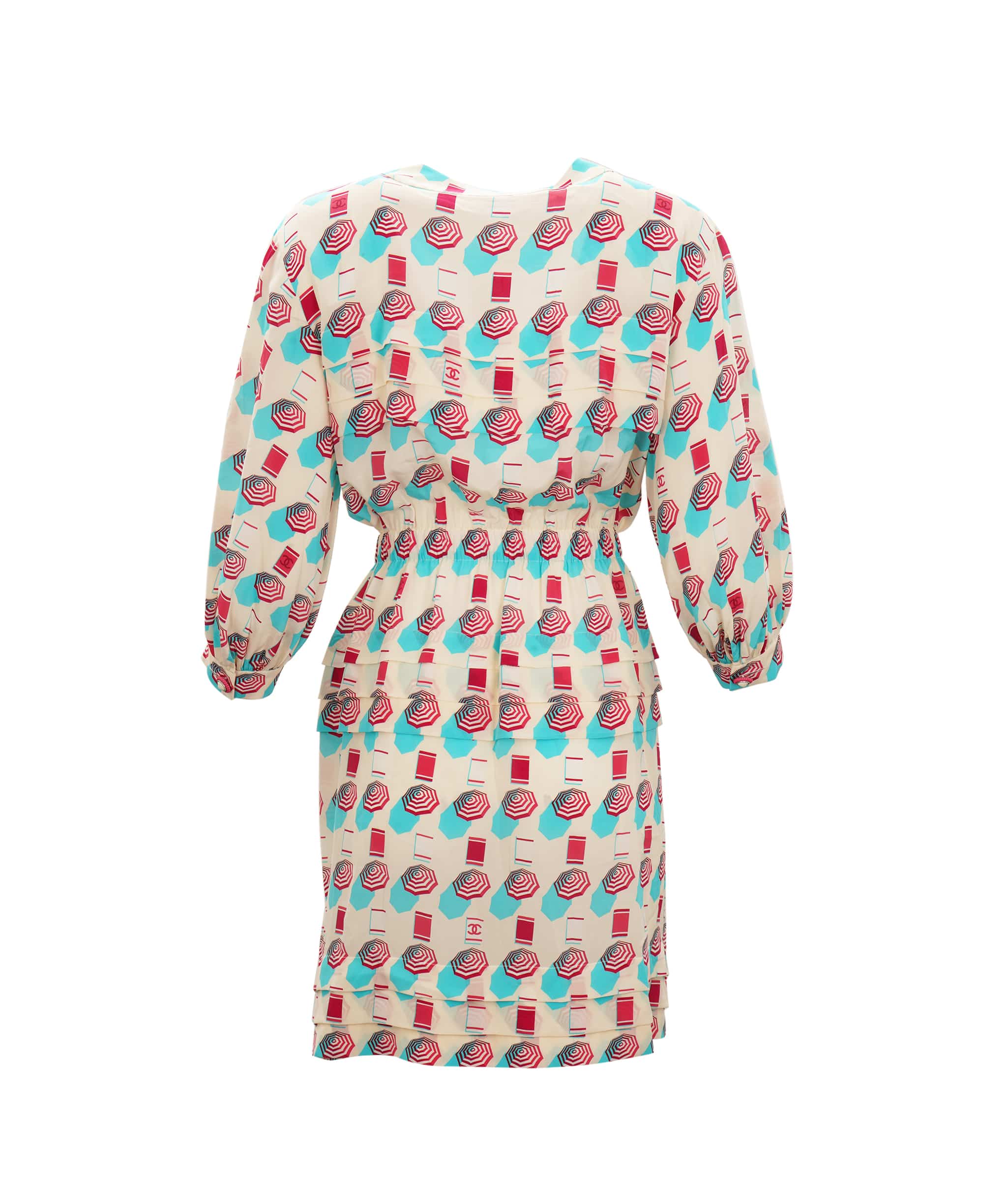 Chanel Chanel 2019 Spring/Summer Graphic Print Silk Dress Size 36 ALTC1006