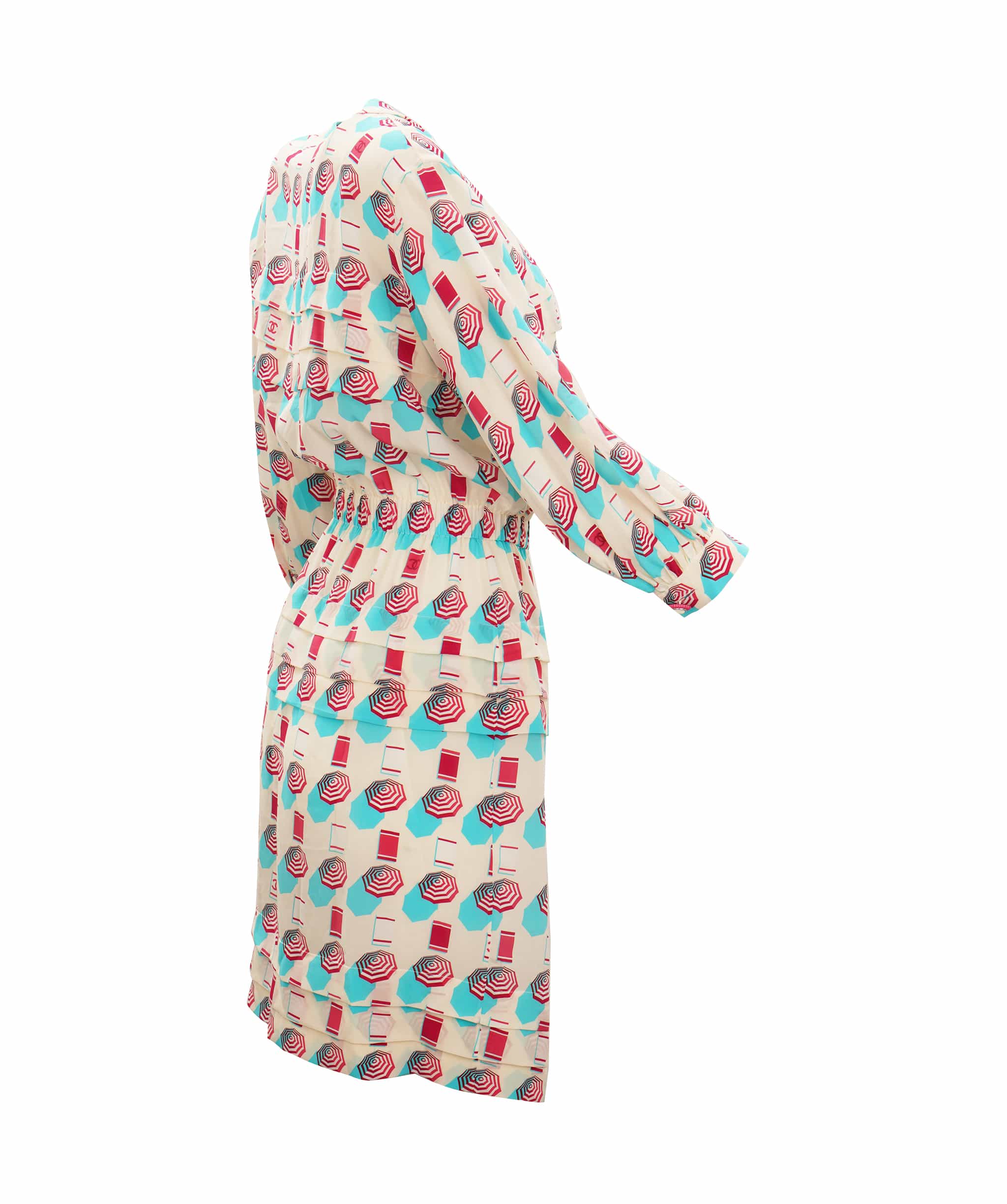 Chanel Chanel 2019 Spring/Summer Graphic Print Silk Dress Size 36 ALTC1006