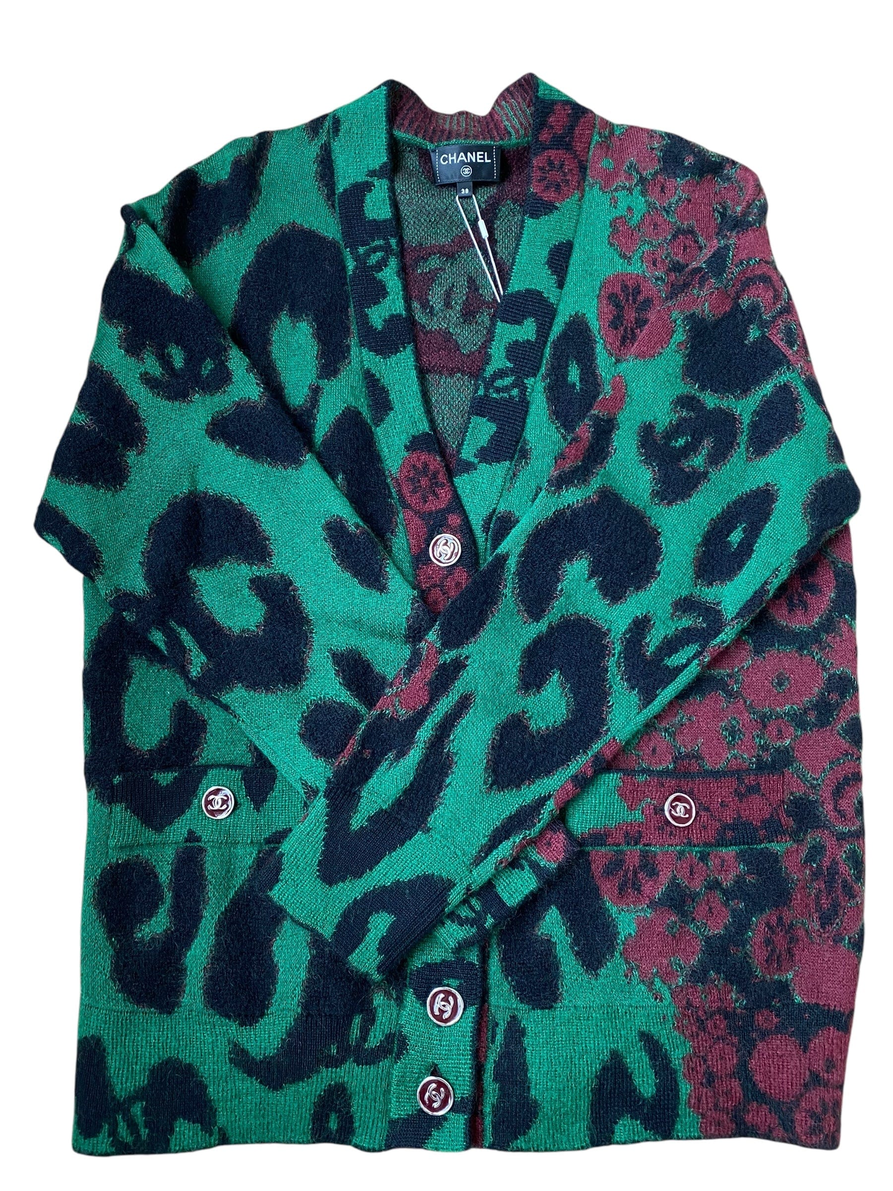 Chanel Chanel 2023 Leopard print Mohair Cardigan UKL1495