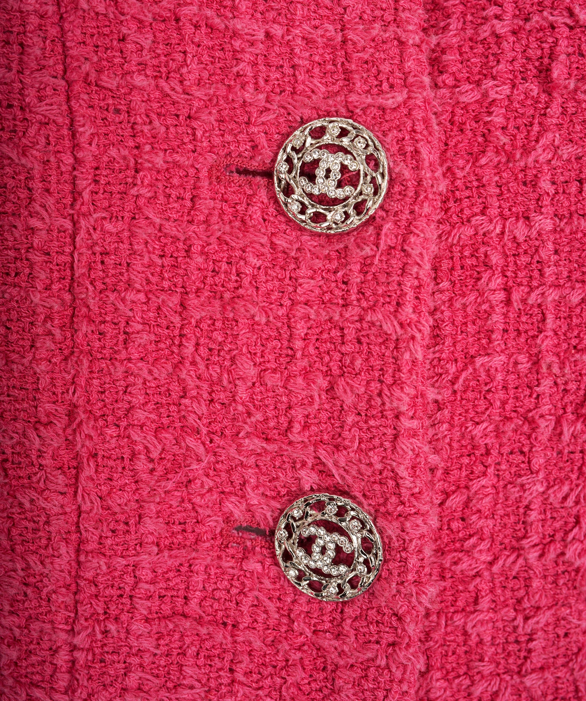 Chanel Chanel 22S Pink Tweed Rhinestone CC Long Waistcoat/Dress FR36 AGC2205