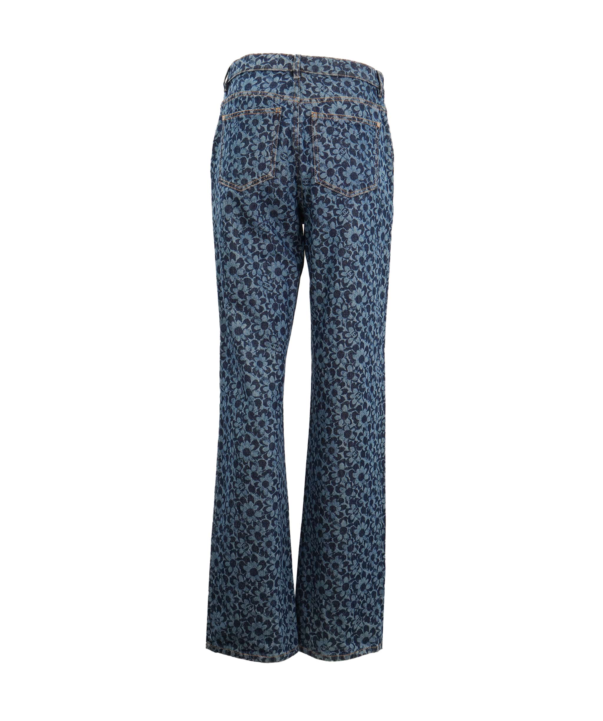 Chanel Chanel 24B Floral Print Denim Jeans Size 40 ALTC1007
