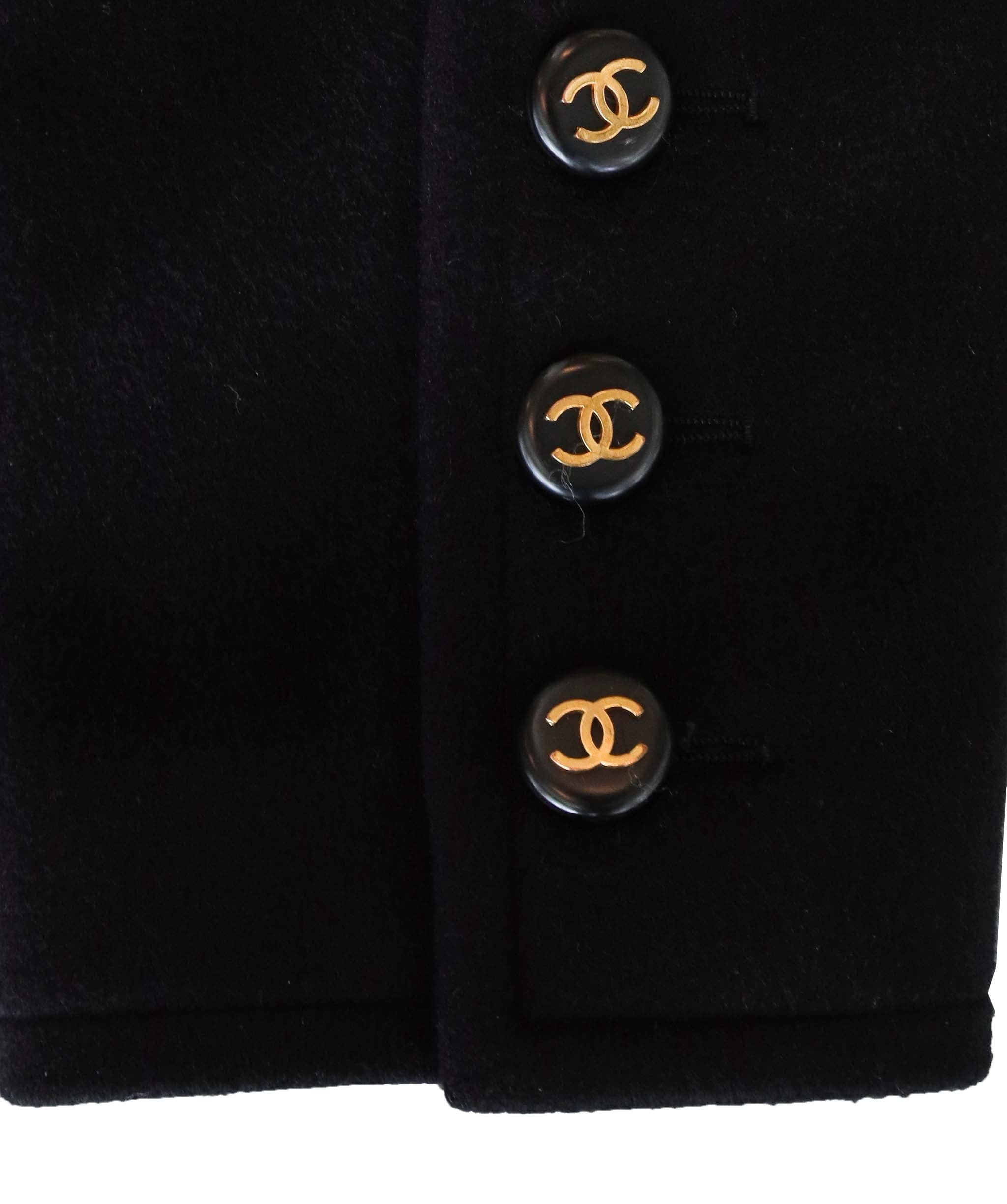 Chanel Chanel 93A Cashmere Coat Black DXBK0088