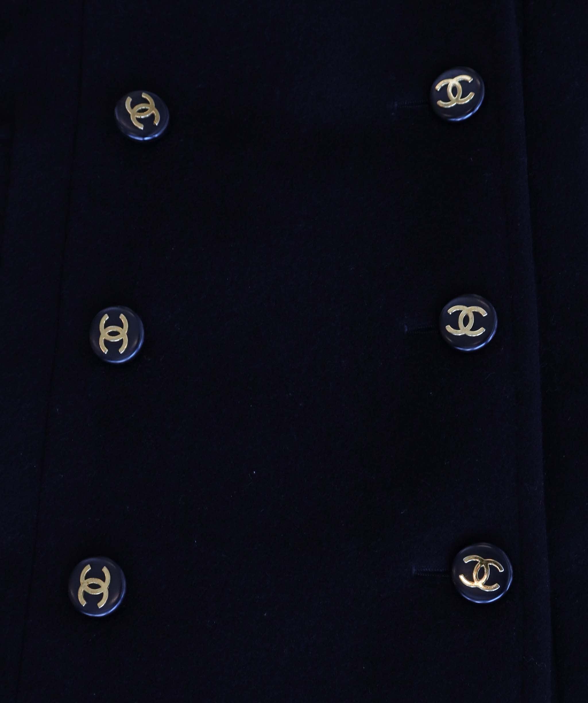 Chanel Chanel 93A Cashmere Coat Black DXBK0088