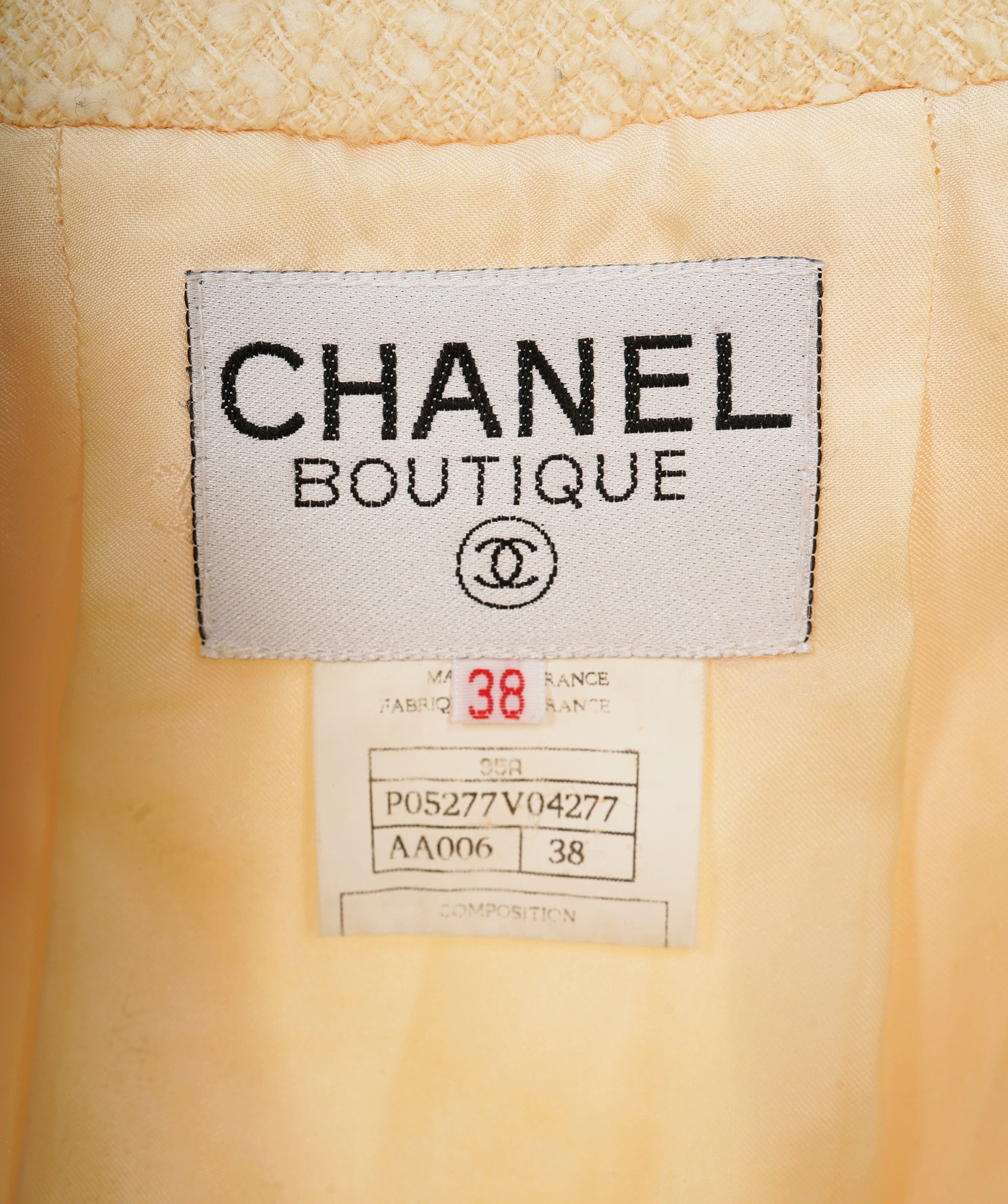 Chanel Chanel 95A Big CC Buttons Jacket Cream ASL10513