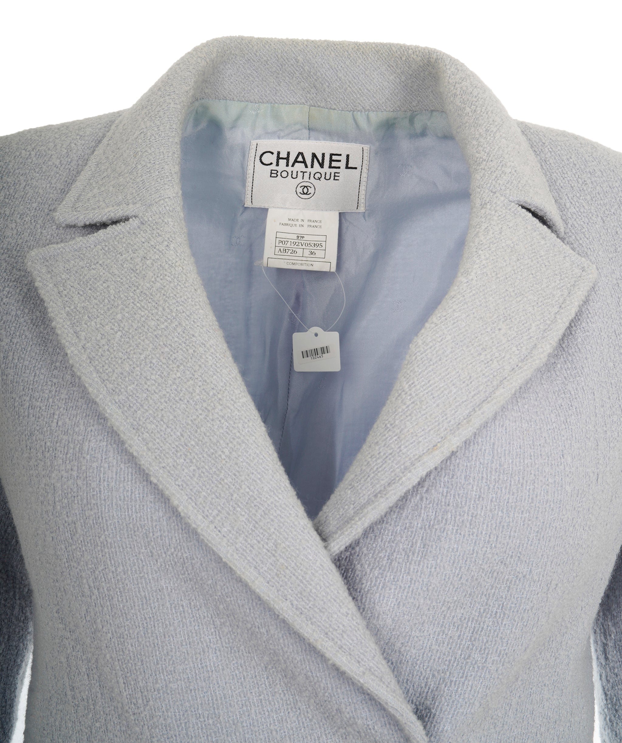 Chanel Chanel 97P Blue blazer tweed set  AVC2129