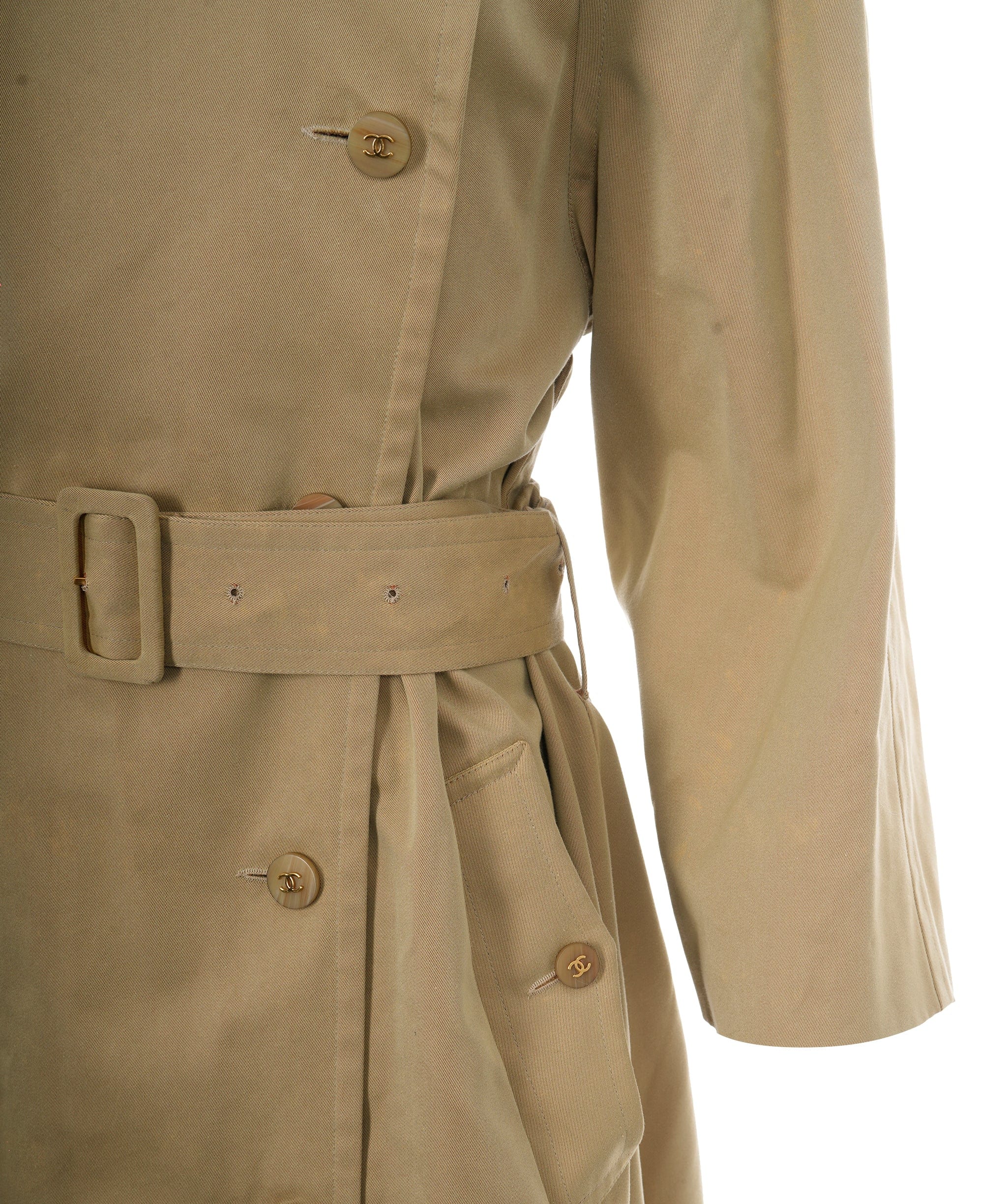 Chanel Chanel Beige Trench Coat Sz 40 UKL1393