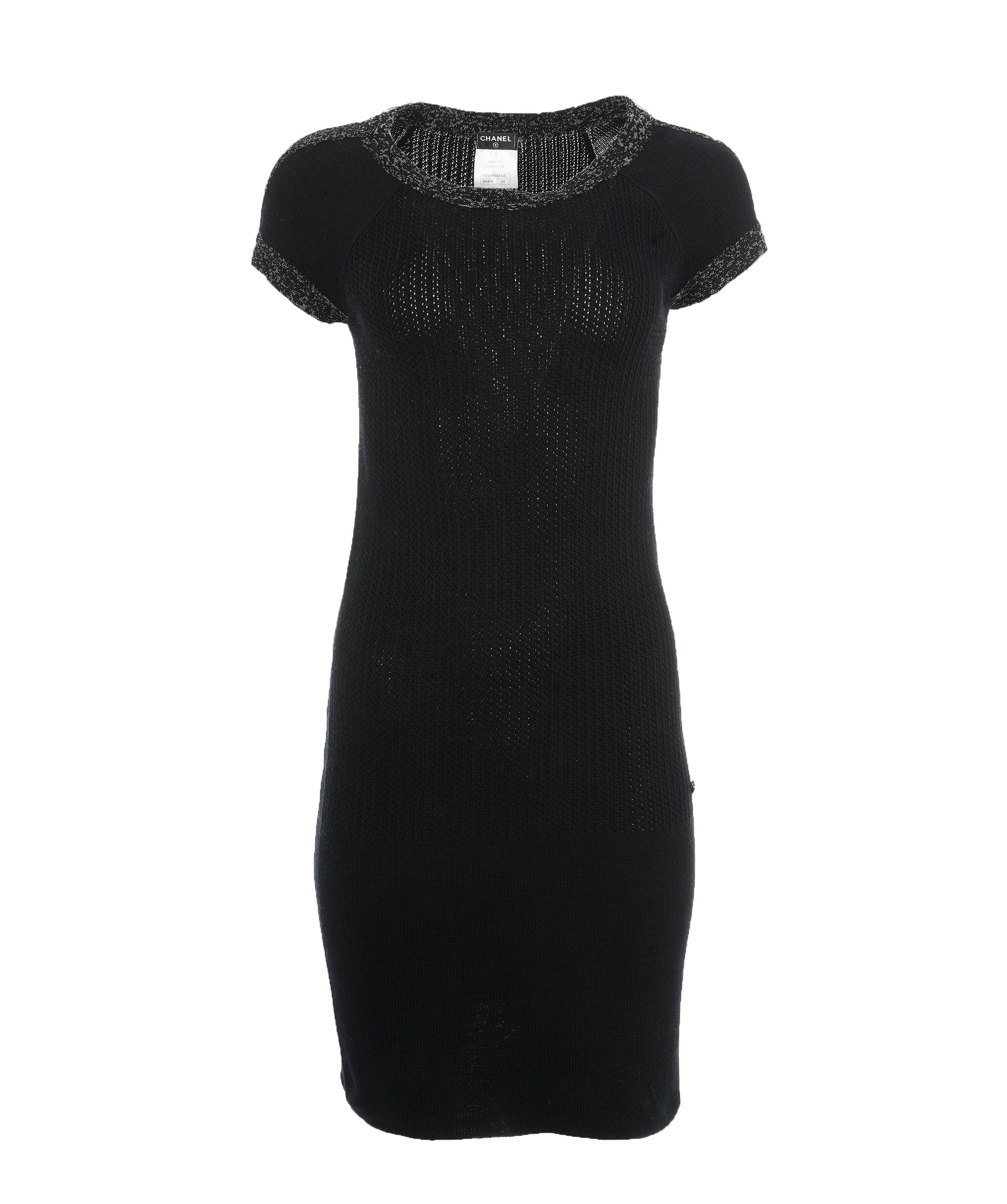 Chanel Chanel black dress knit FR34 P43319K04446 AVC1970