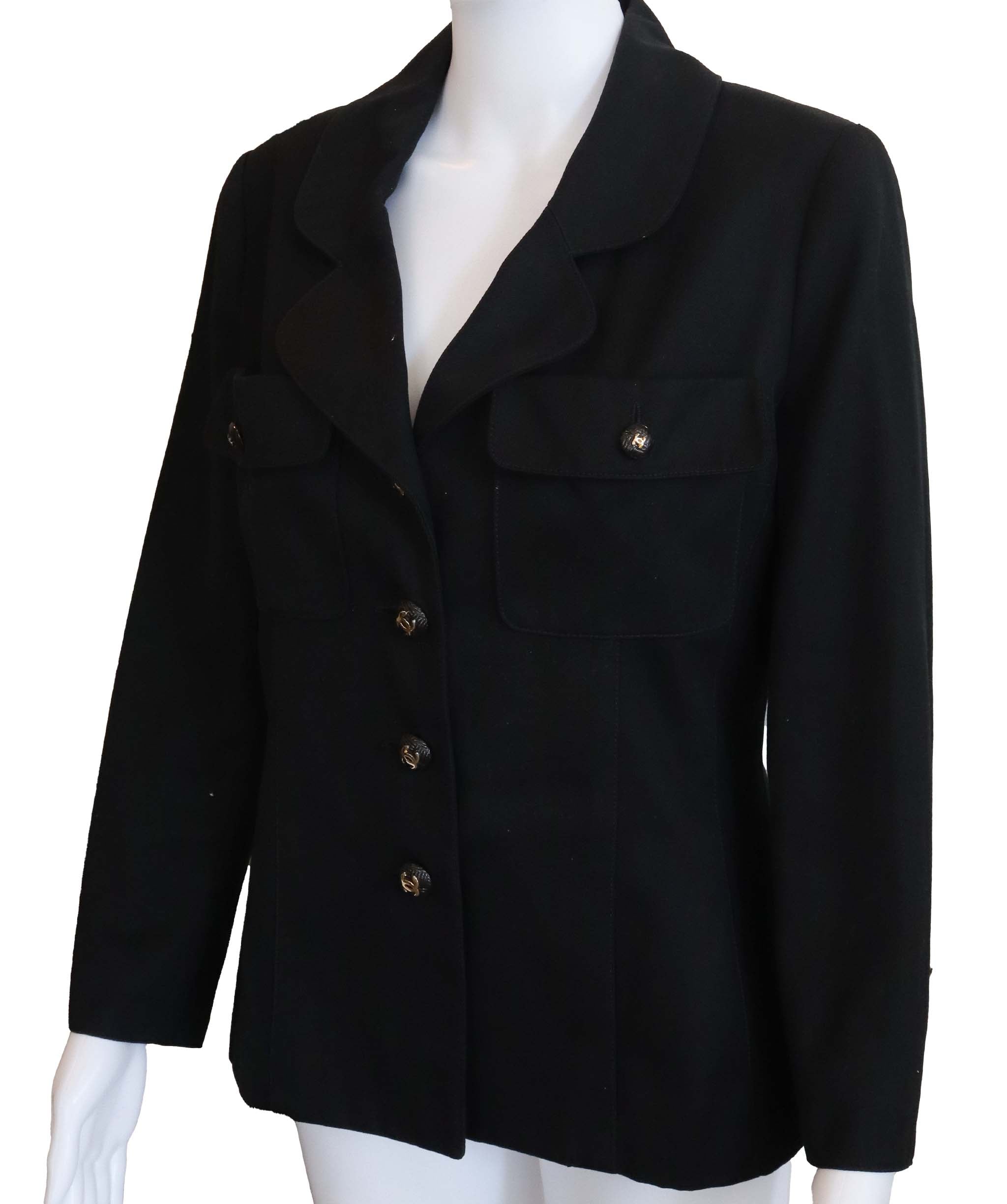 Chanel Chanel Black Jacket Sz 42 DXBK0077