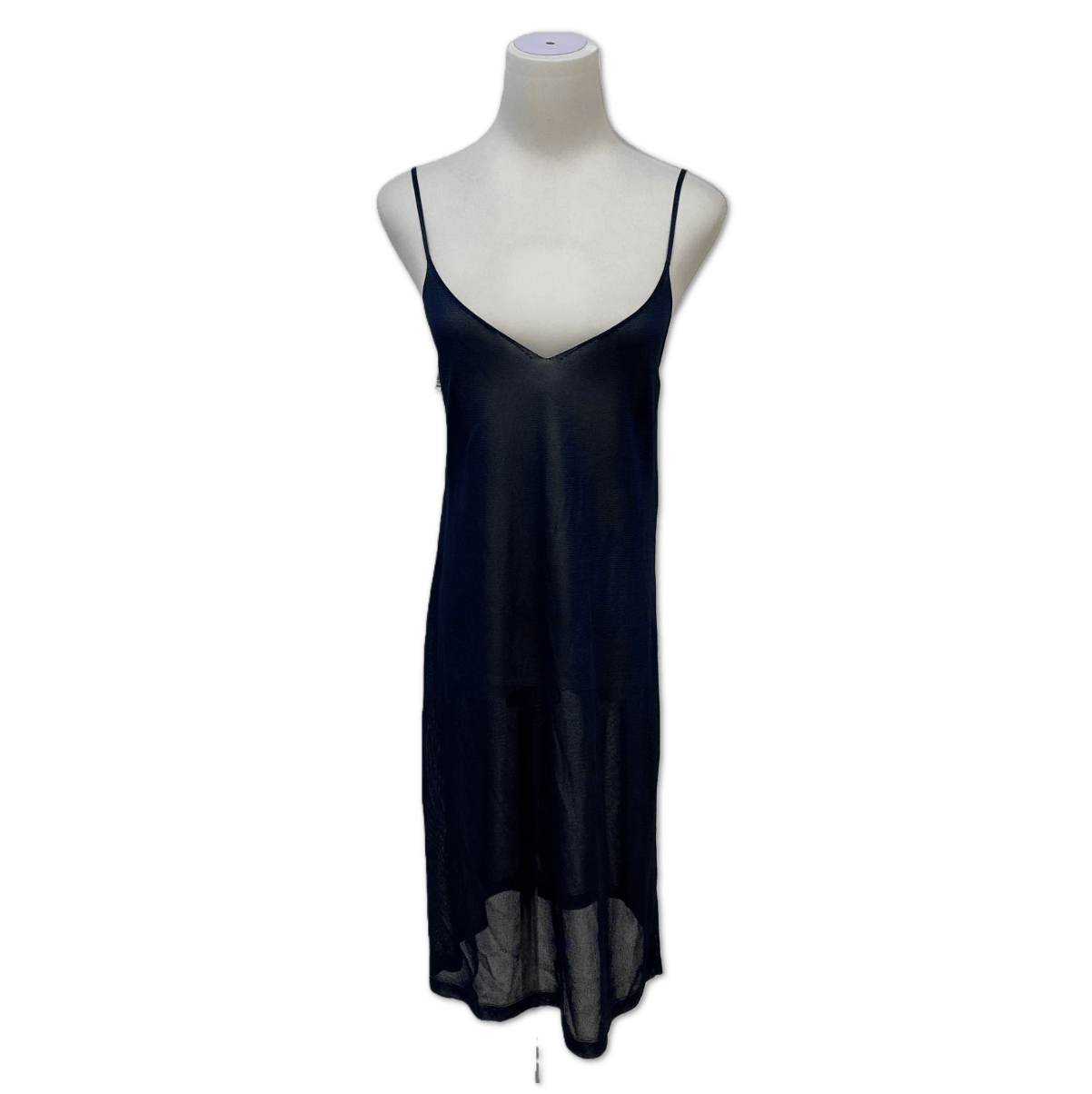 Chanel Chanel Black Sheer Silk Slip Dress size 36 C18118367179